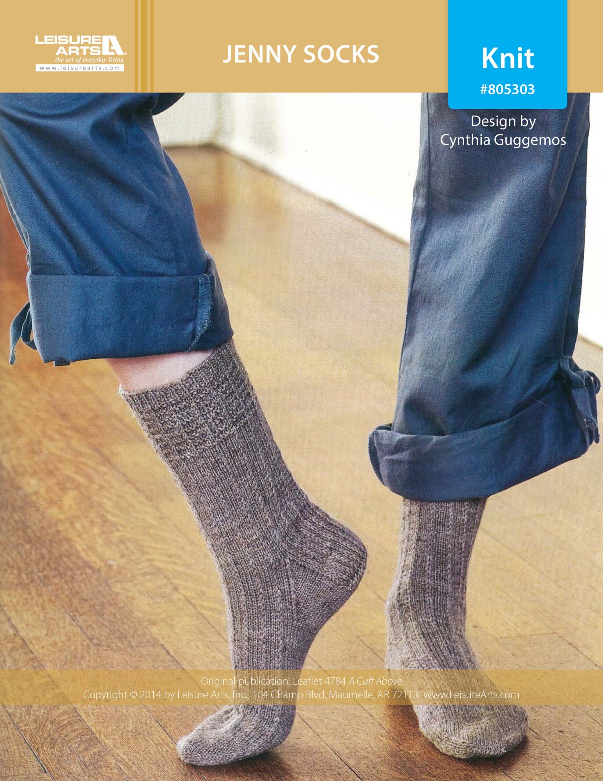 Leisure Arts A Cuff Above Jenny Socks Knit ePattern