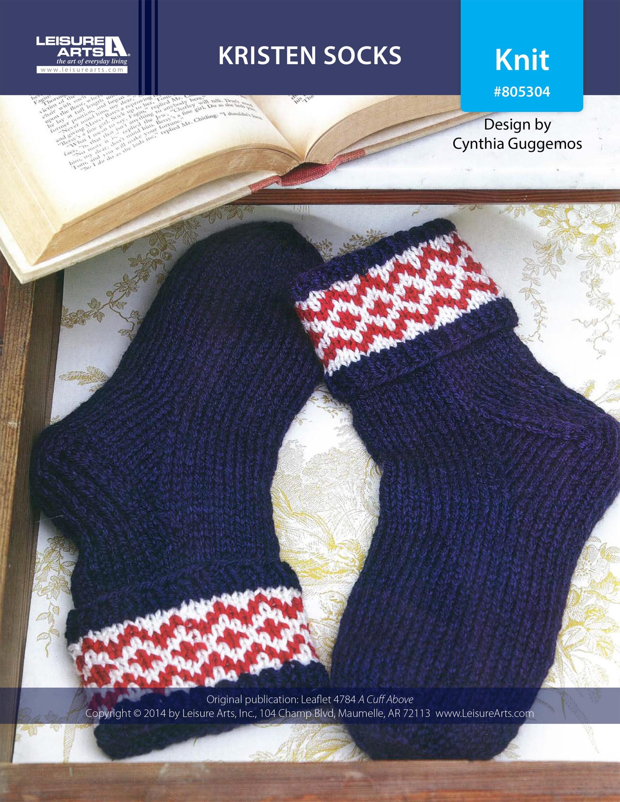 Leisure Arts A Cuff Above Kristen Socks Knit ePattern