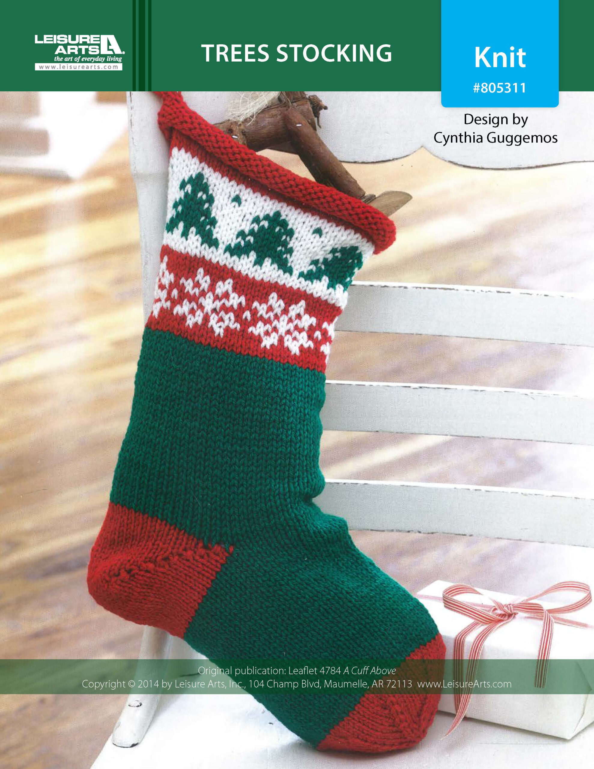 Leisure Arts A Cuff Above Tree Stocking Knit ePattern