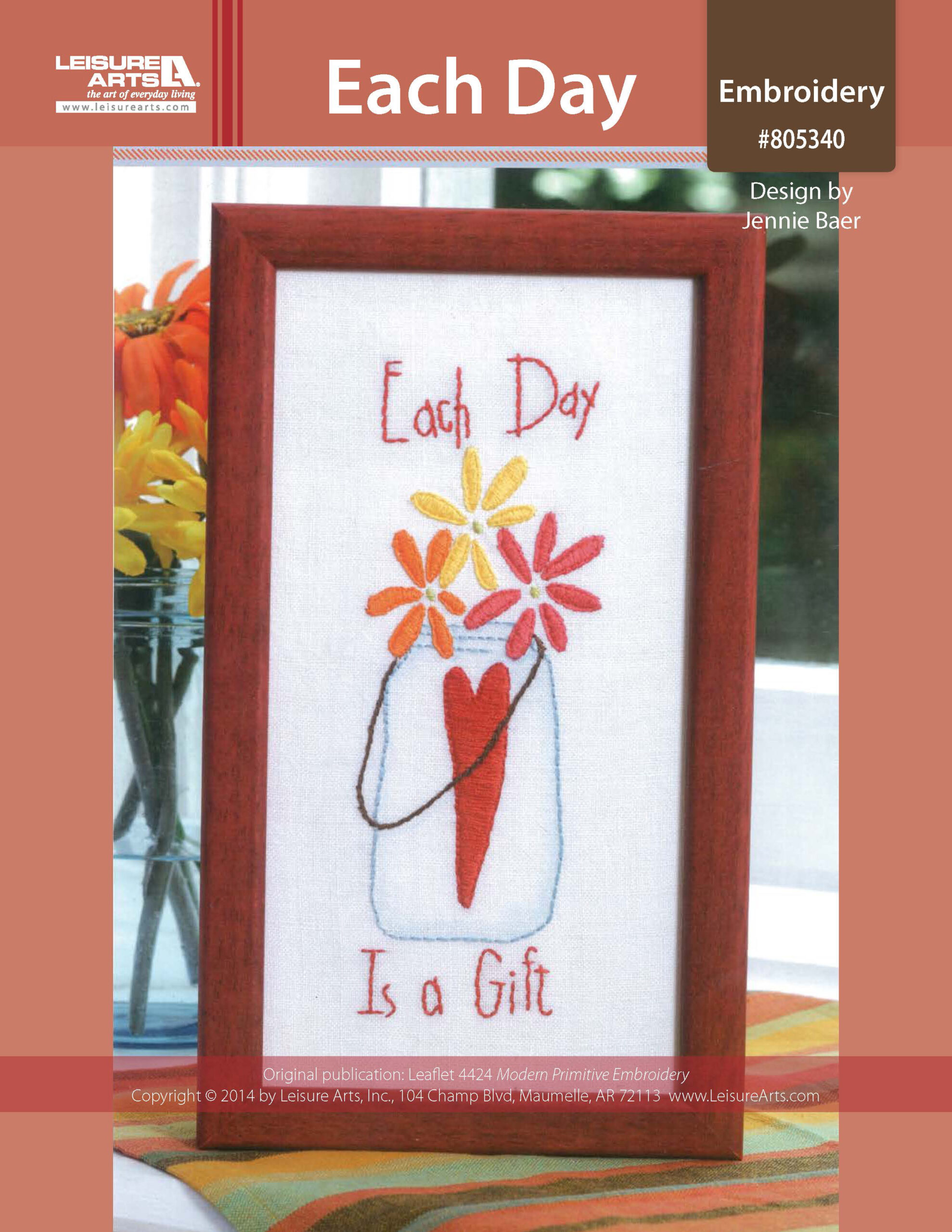 Leisure Arts Modern Primitive Each Day Embroidery ePattern