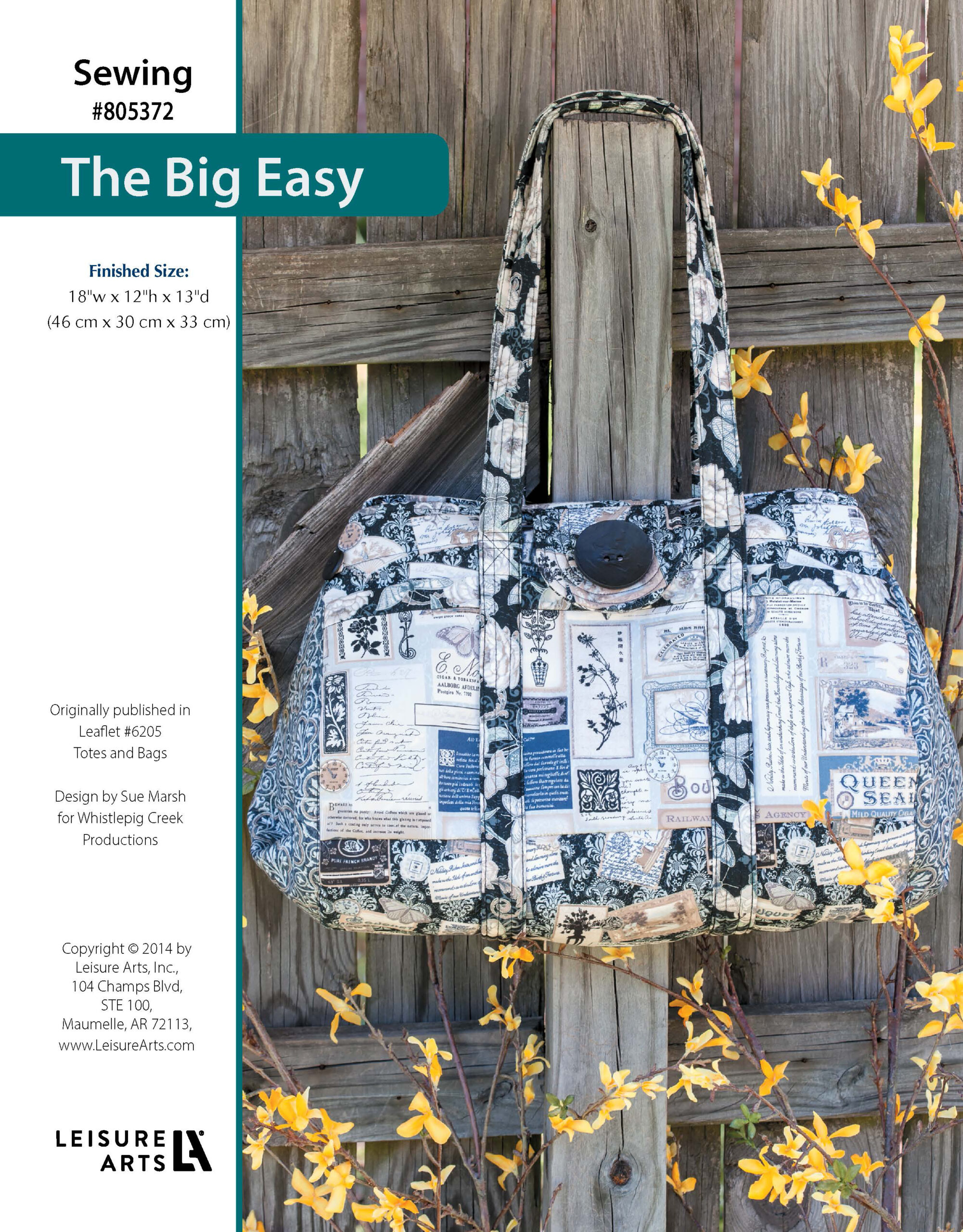 Leisure Arts Totes Bags ePattern The Big Easy