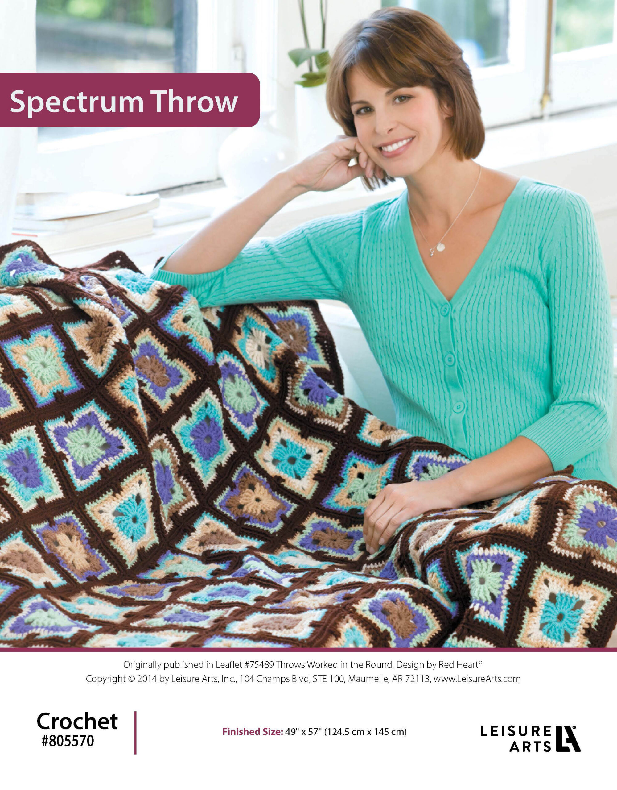 Leisure Arts Spectrum Throw Crochet ePattern