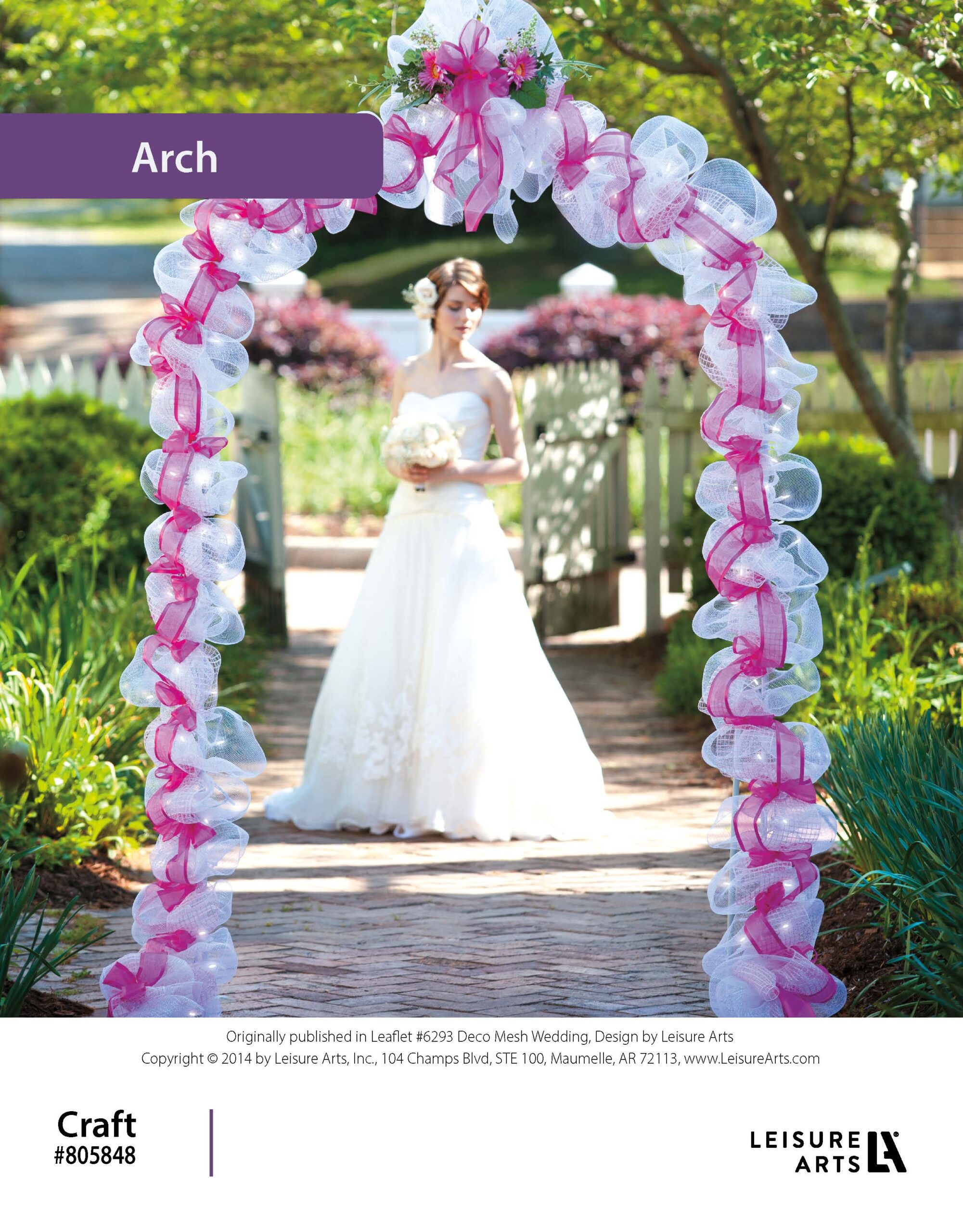 Leisure Arts Deco Mesh Wedding Arch Craft ePattern