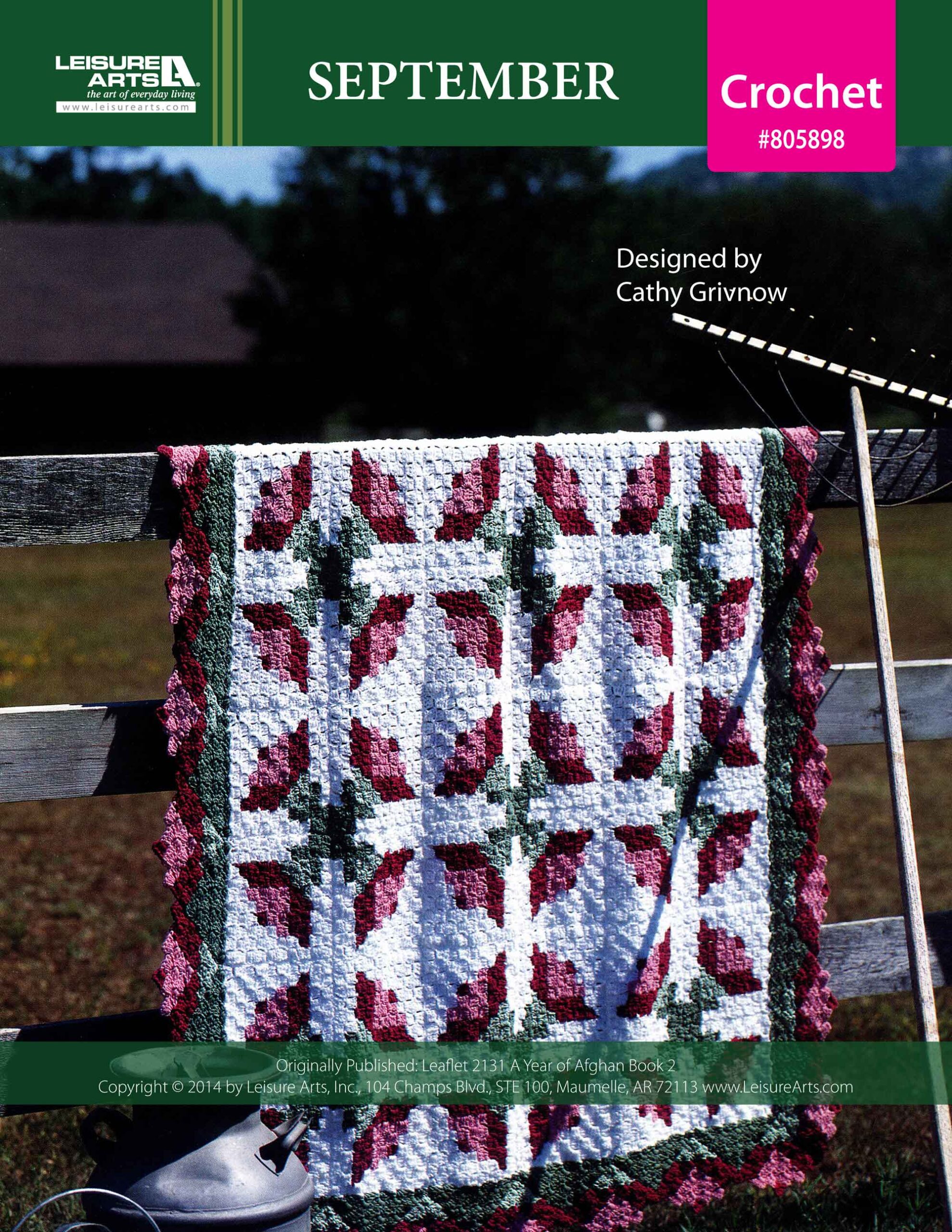 Leisure Arts Patterns A Year Of Afghans Book 2 September Crochet ePattern