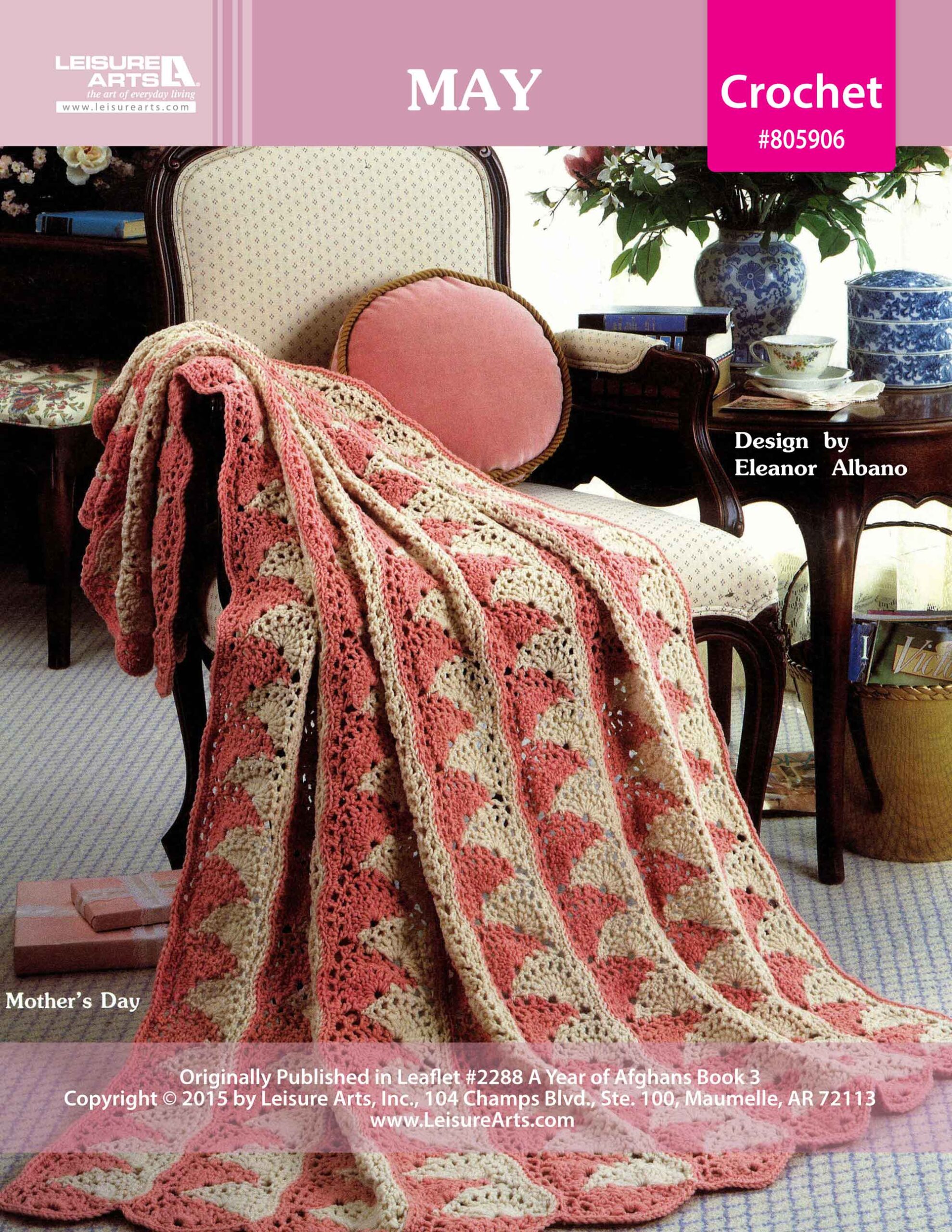 Leisure Art A Year of Afghans Book 3 May Crochet ePattern