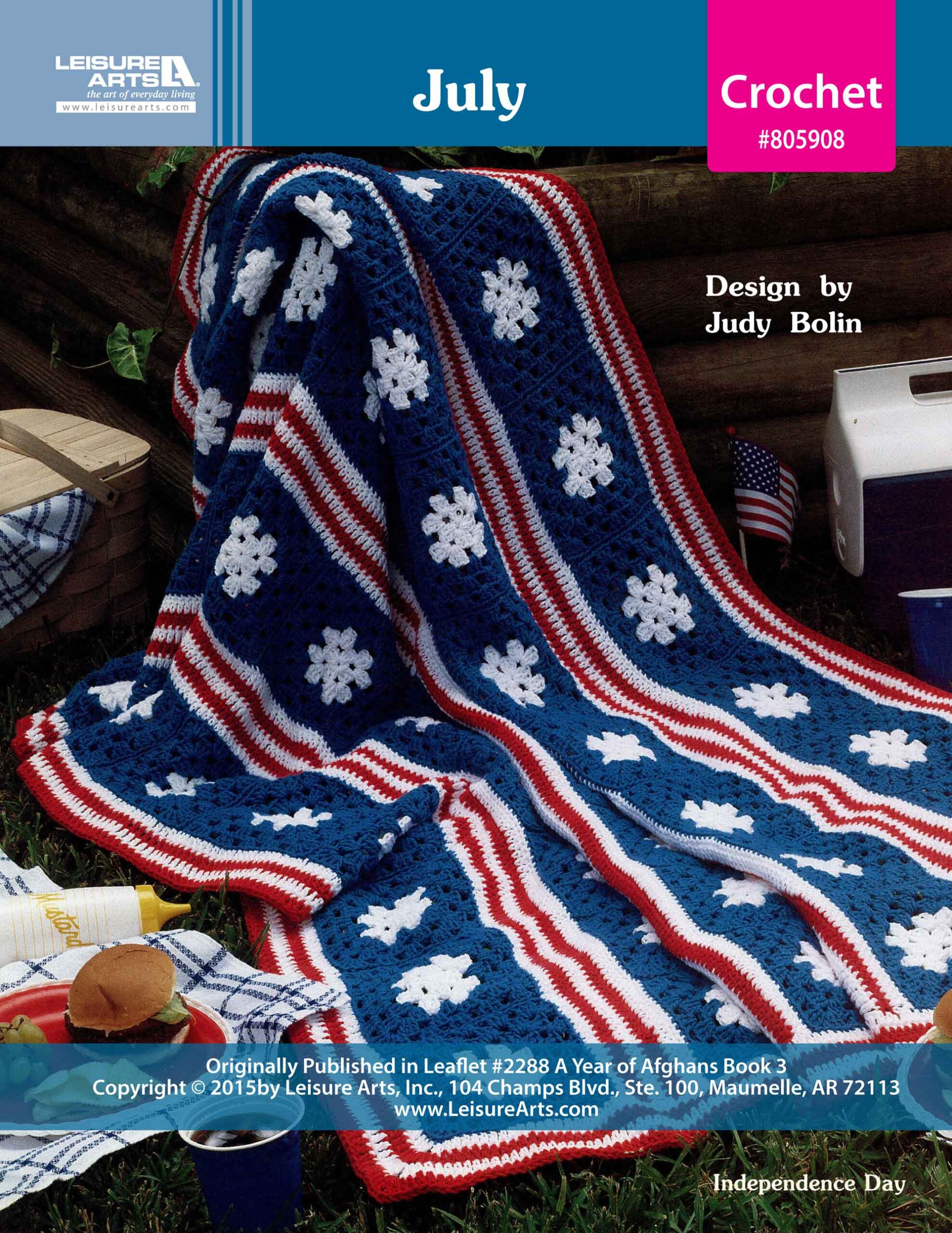 Leisure Art A Year of Afghans Book 3 July Crochet ePattern