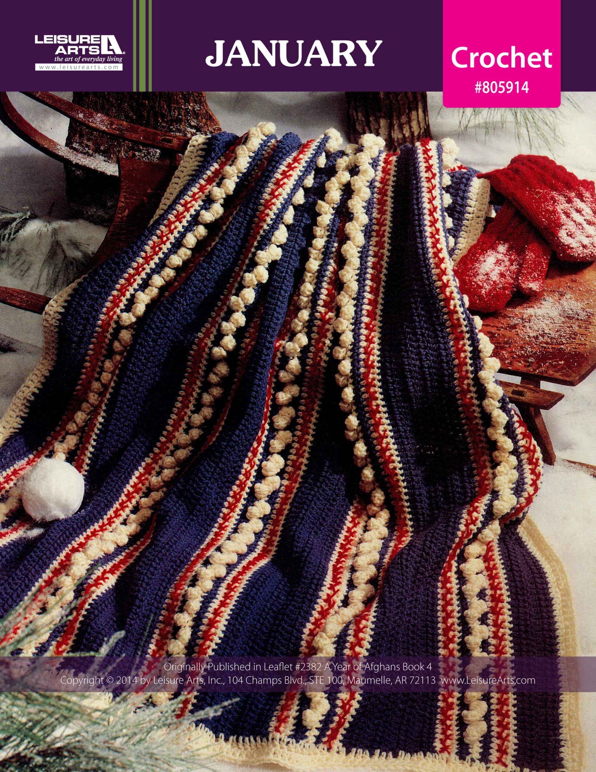 Leisure Arts A Year of Afghans Book 4 January Crochet ePattern