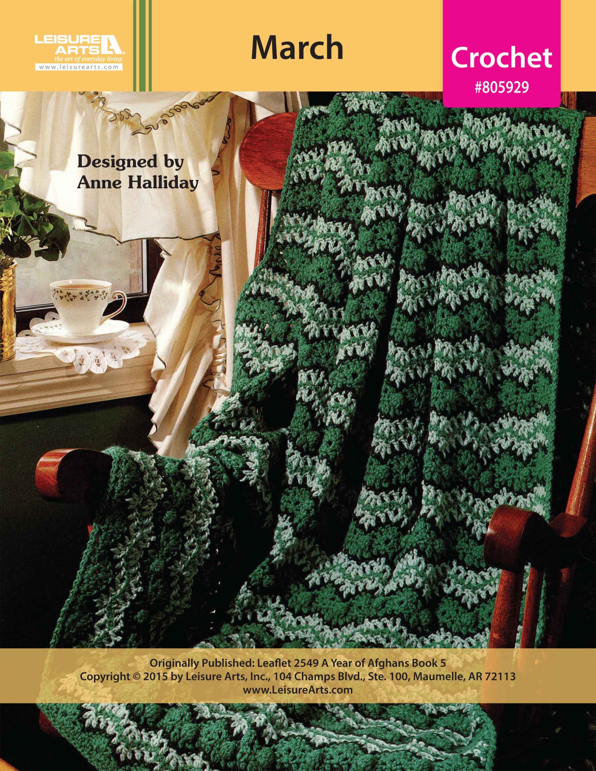 Leisure Arts A Year of Afghans Book 5 March Crochet ePattern