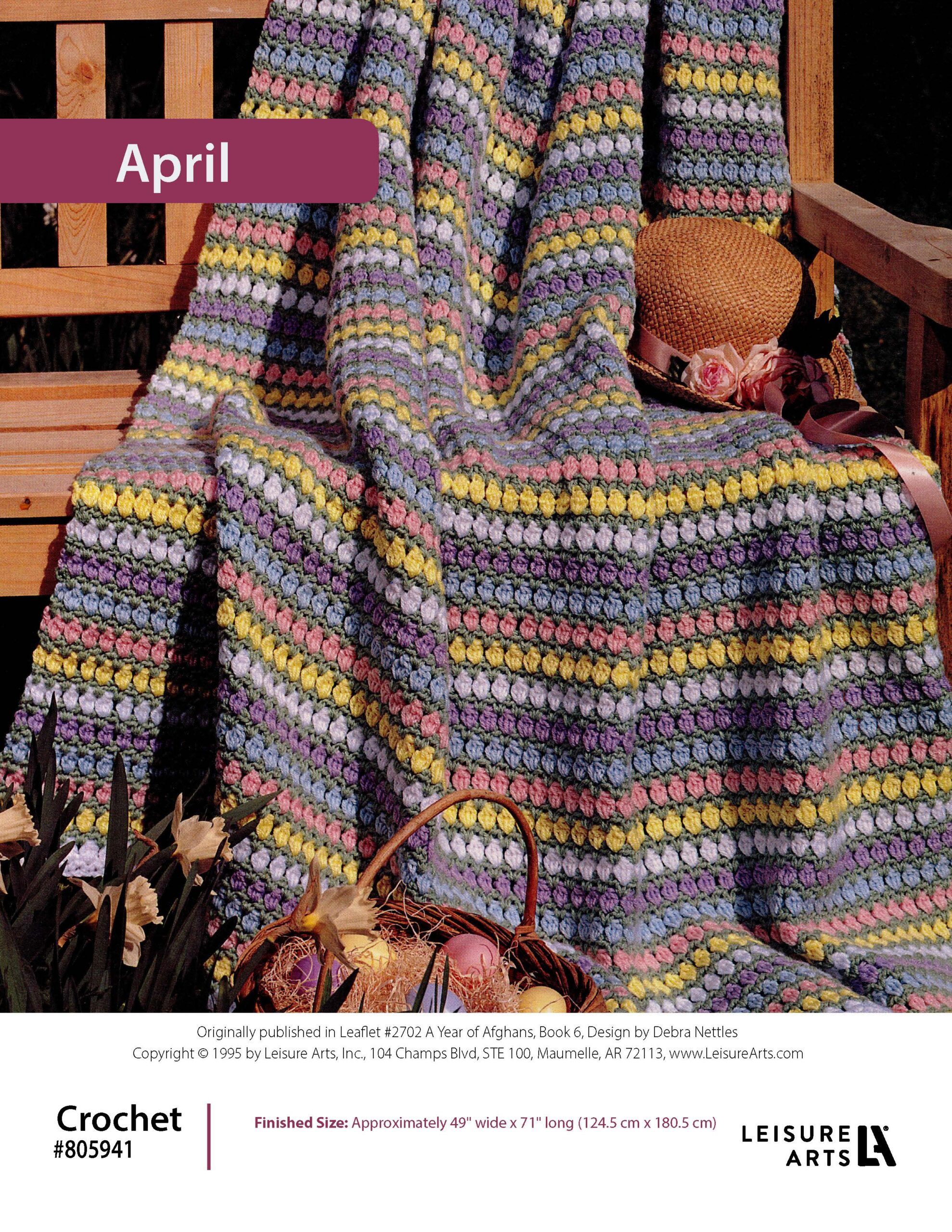 Leisure Arts A Year of Afghans Book 6 April ePattern