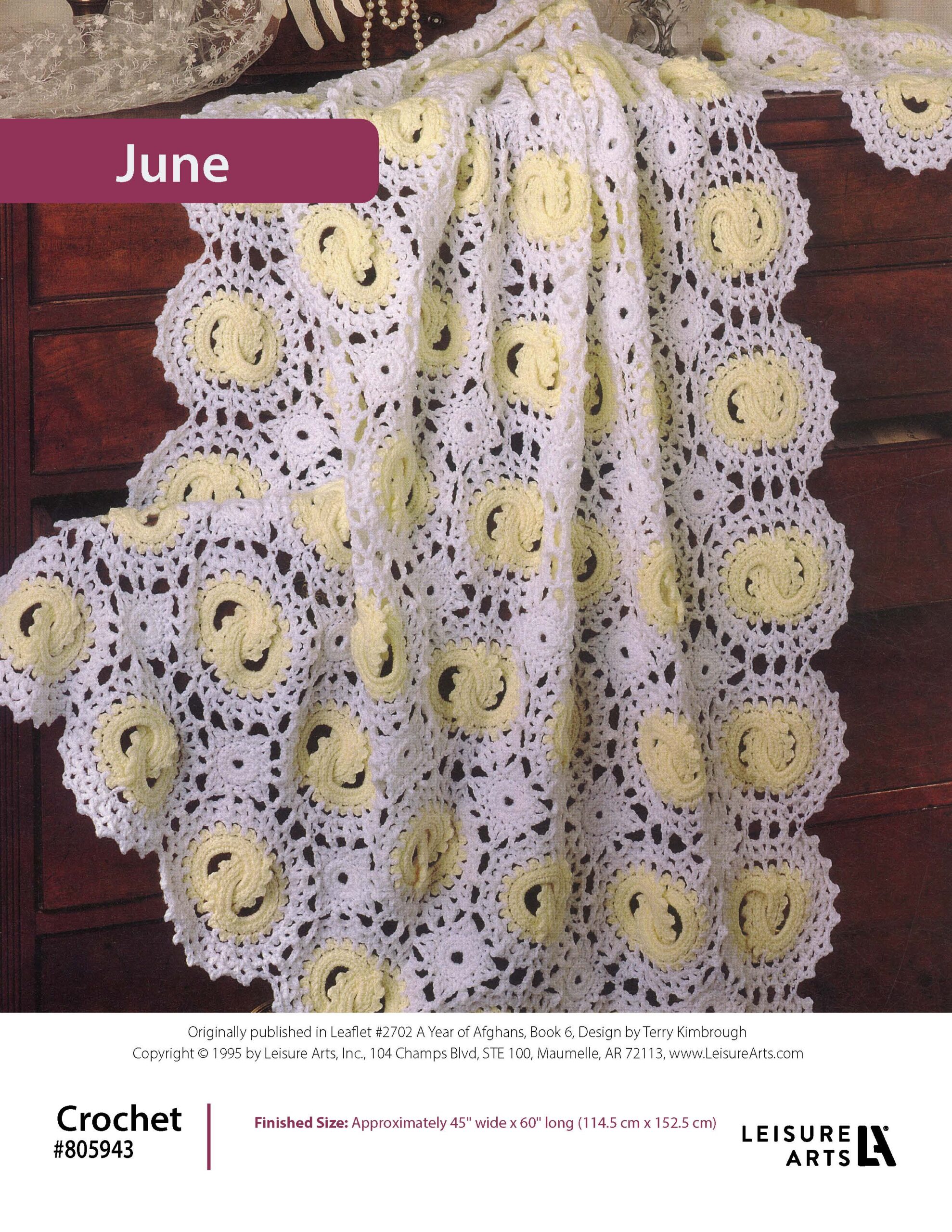 Leisure Arts A Year of Afghans Book 6 June ePattern