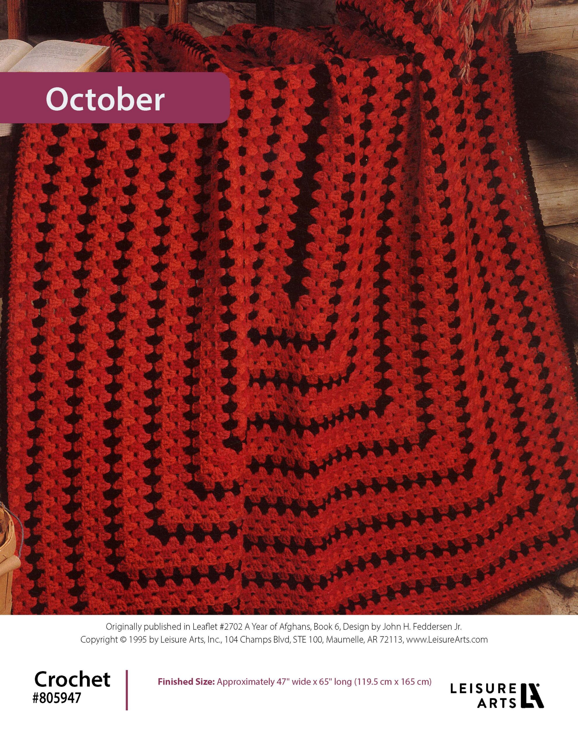 Leisure Arts A Year of Afghans Book 6 October ePattern