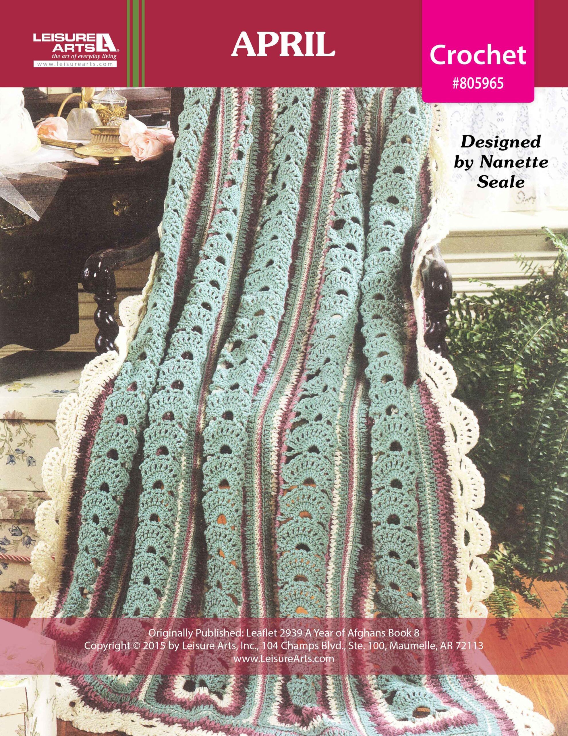 Leisure Arts A Year of Afghans Book 8 April Crochet ePattern