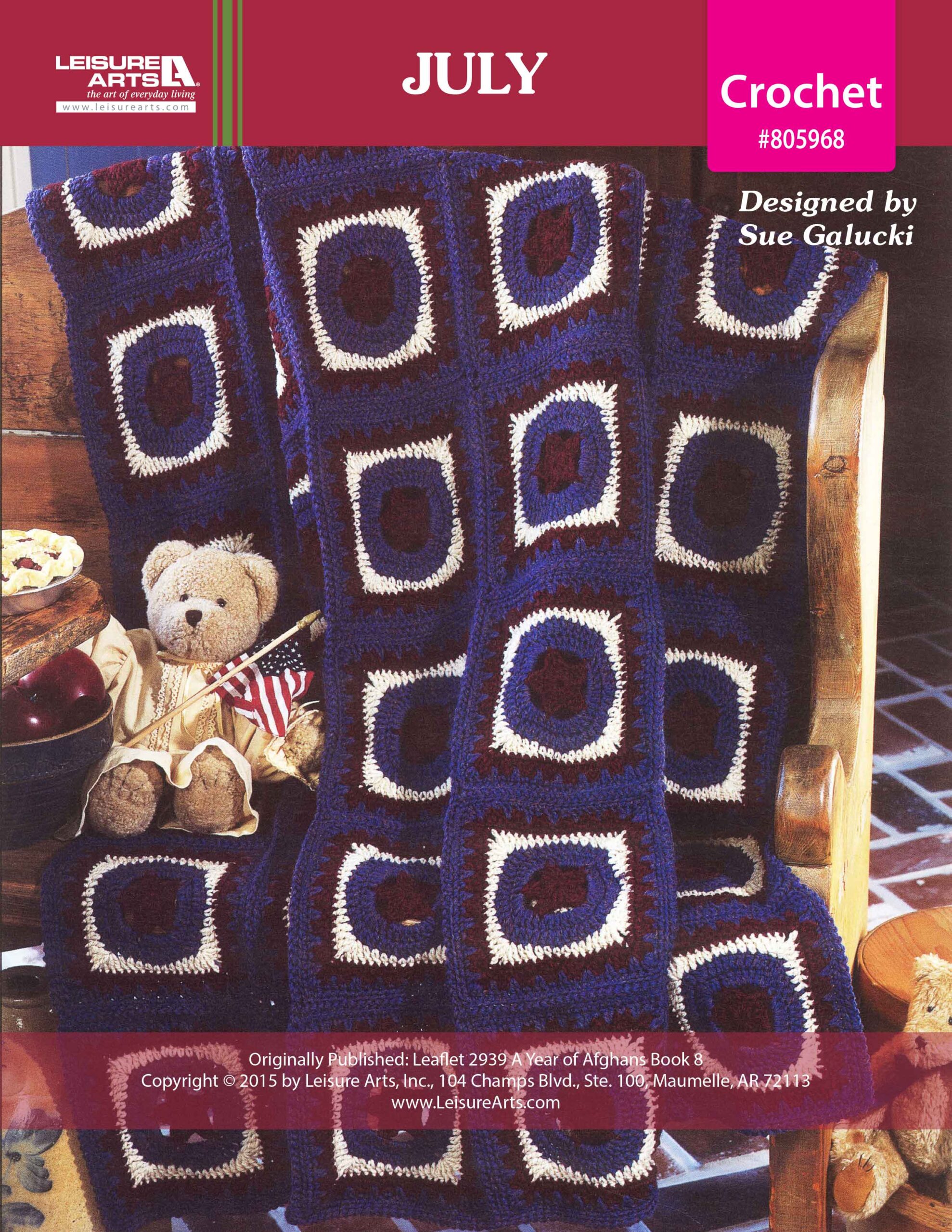 Leisure Arts A Year of Afghans Book 8 July Crochet ePattern