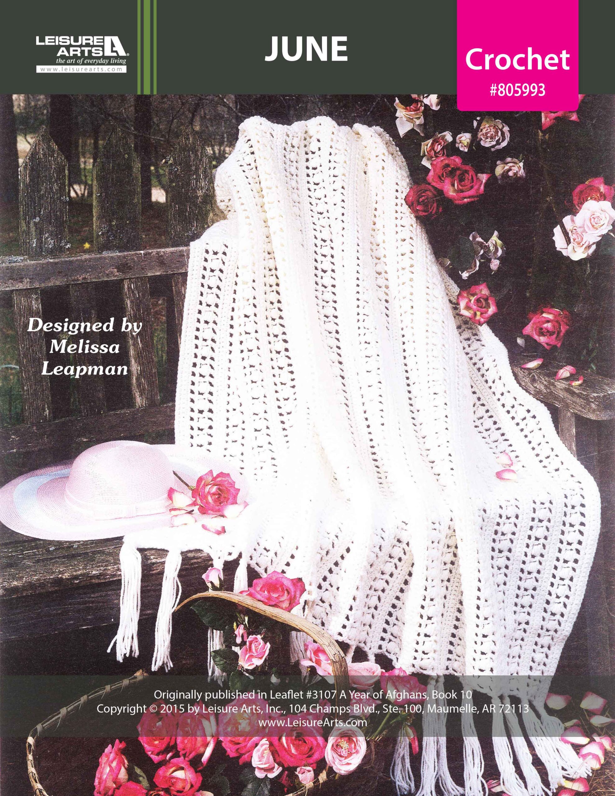 Leisure Arts A Year of Afghans Book 10 June Crochet ePattern