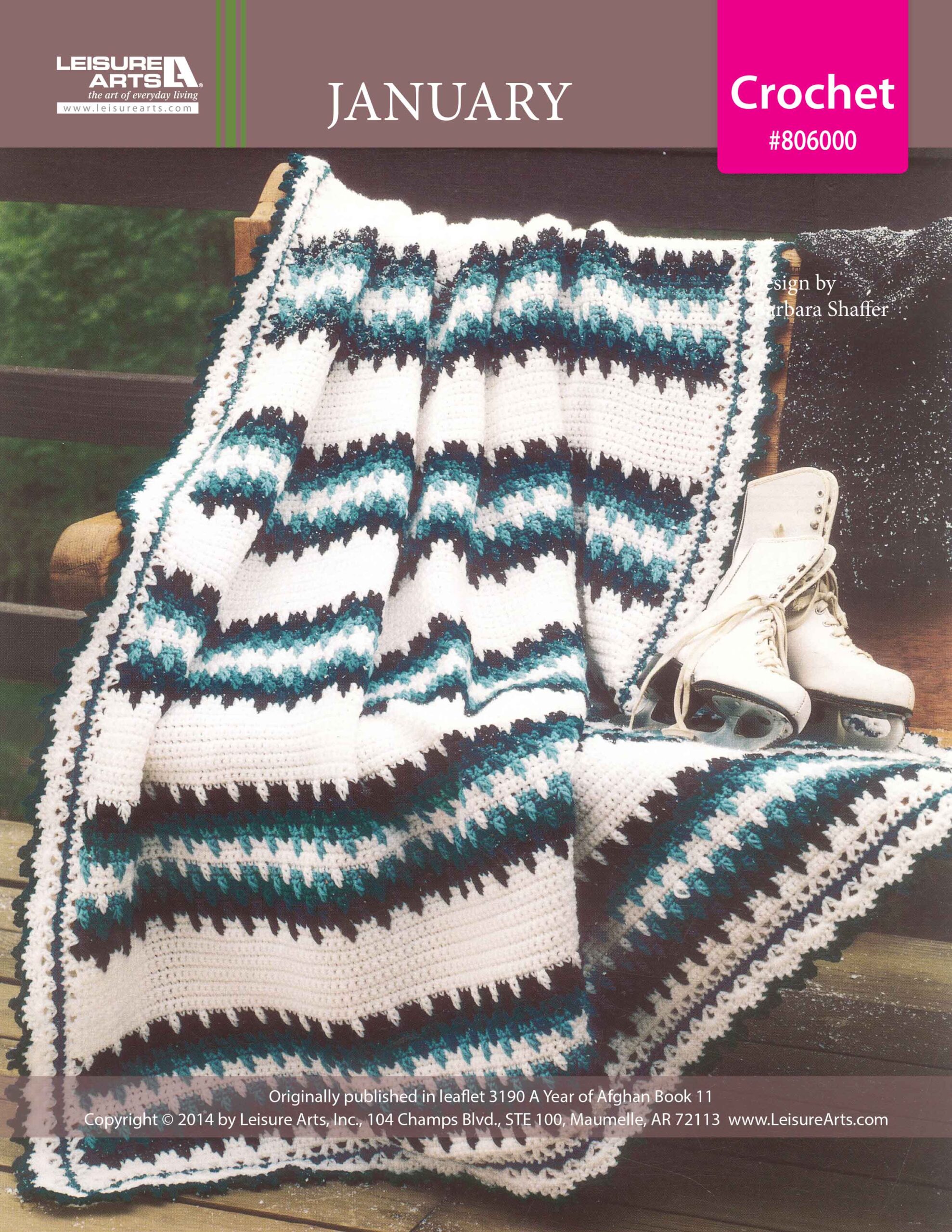 Leisure Arts A Year of Afghans Book 11 January Crochet ePattern