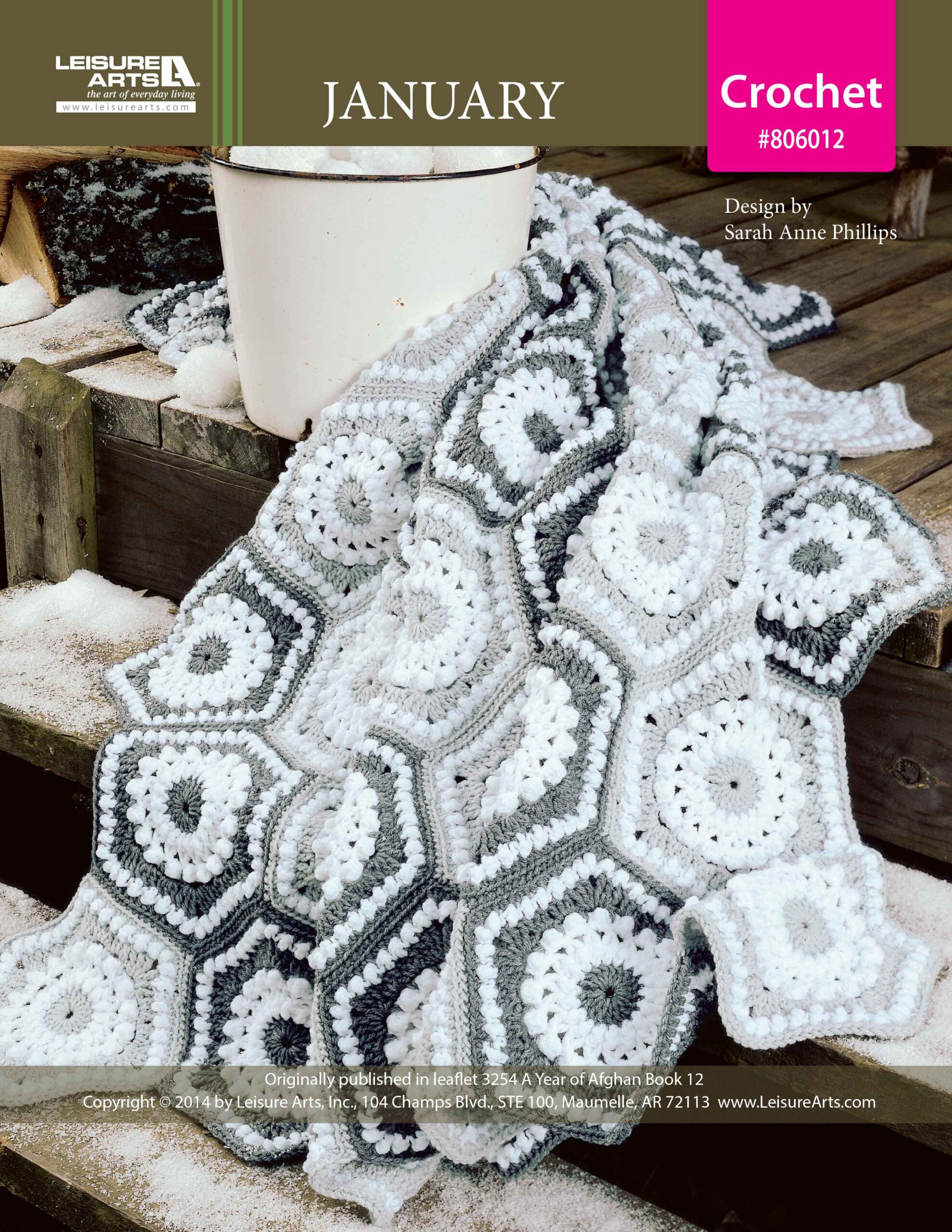 Leisure Arts A Year of Afghans Book 12 January Crochet ePattern