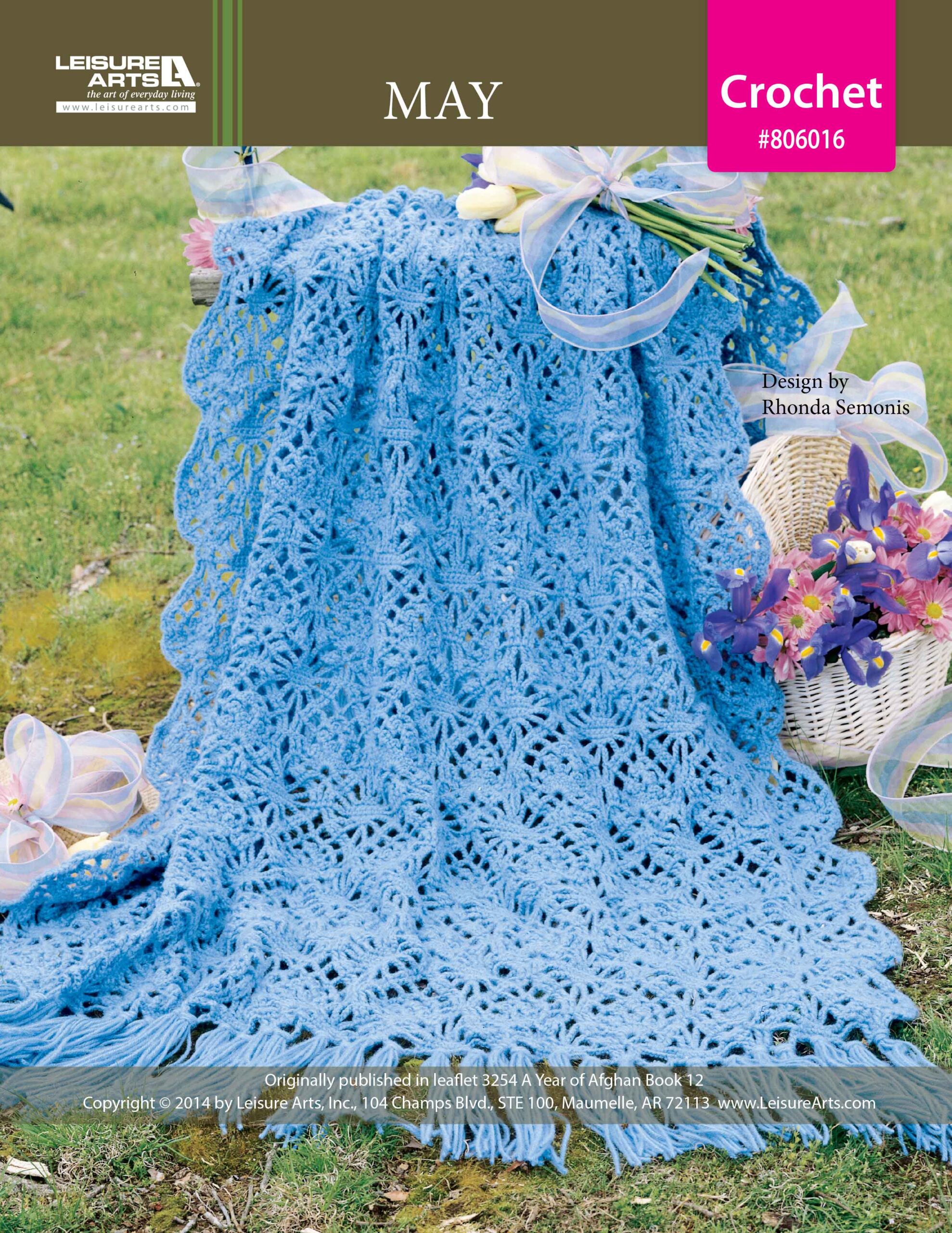 Leisure Arts A Year of Afghans Book 12 May Crochet ePattern