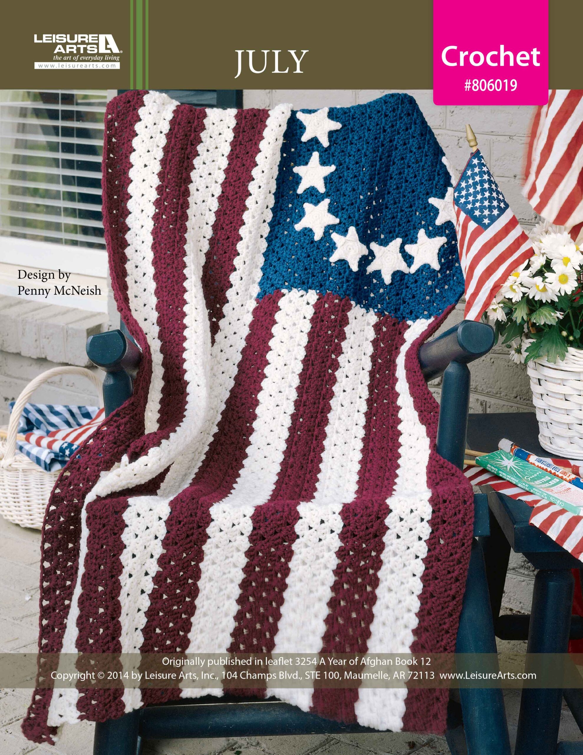 Leisure Arts A Year of Afghans Book 12 July Crochet ePattern