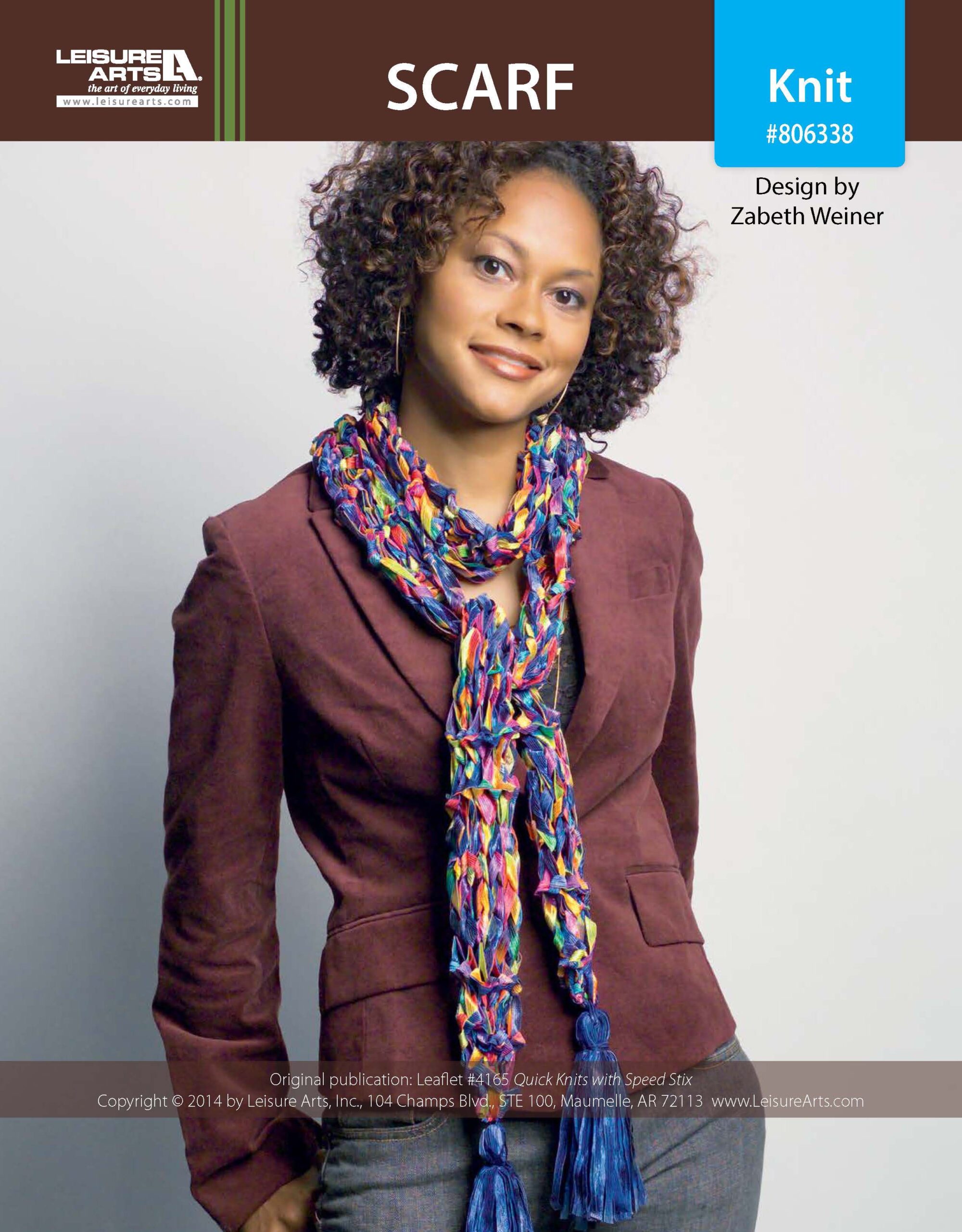 Leisure Arts Quick Knits With Speed Stix Scarf ePattern