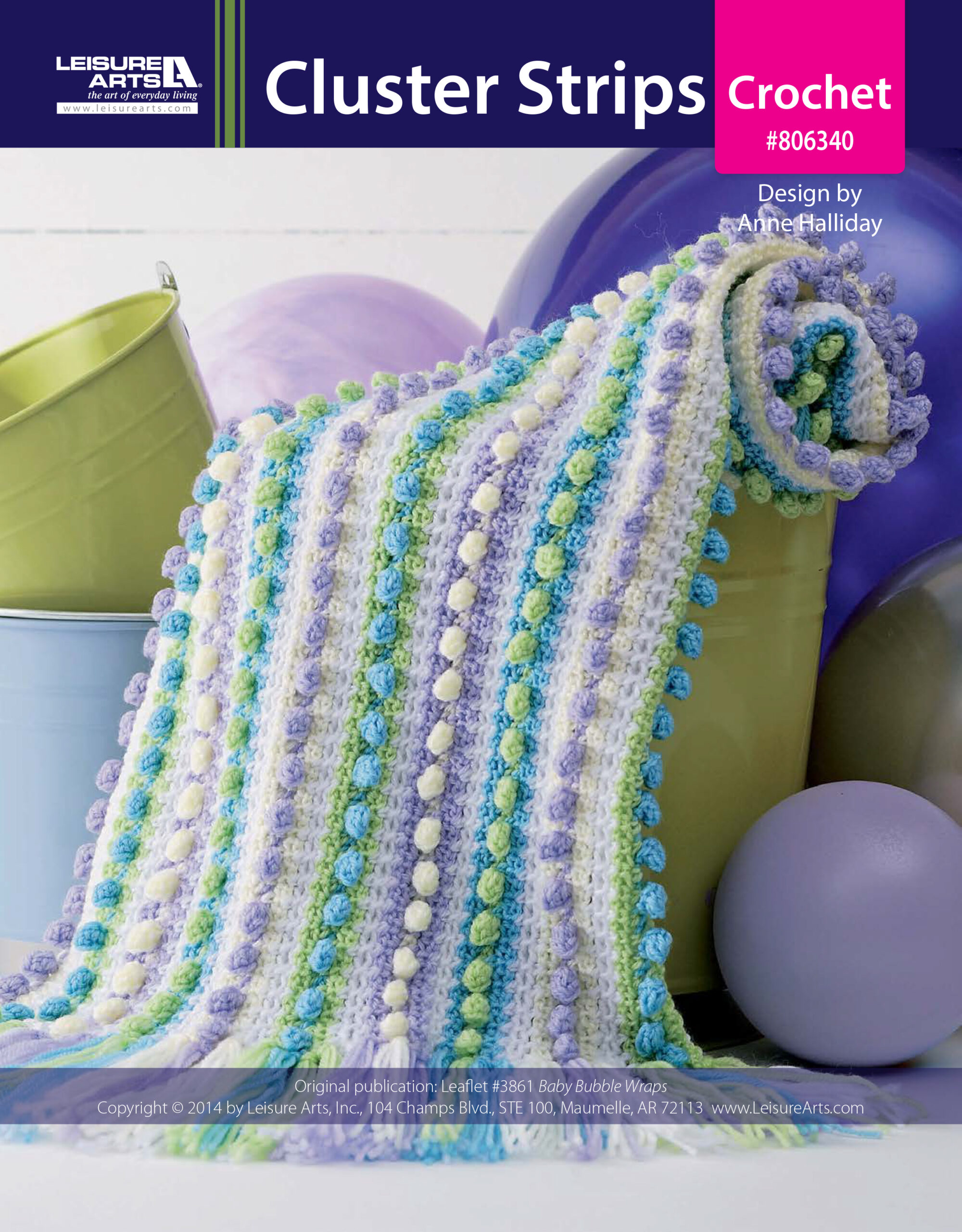 Leisure Arts Baby Bubble Wraps Cluster Strips Crochet ePattern