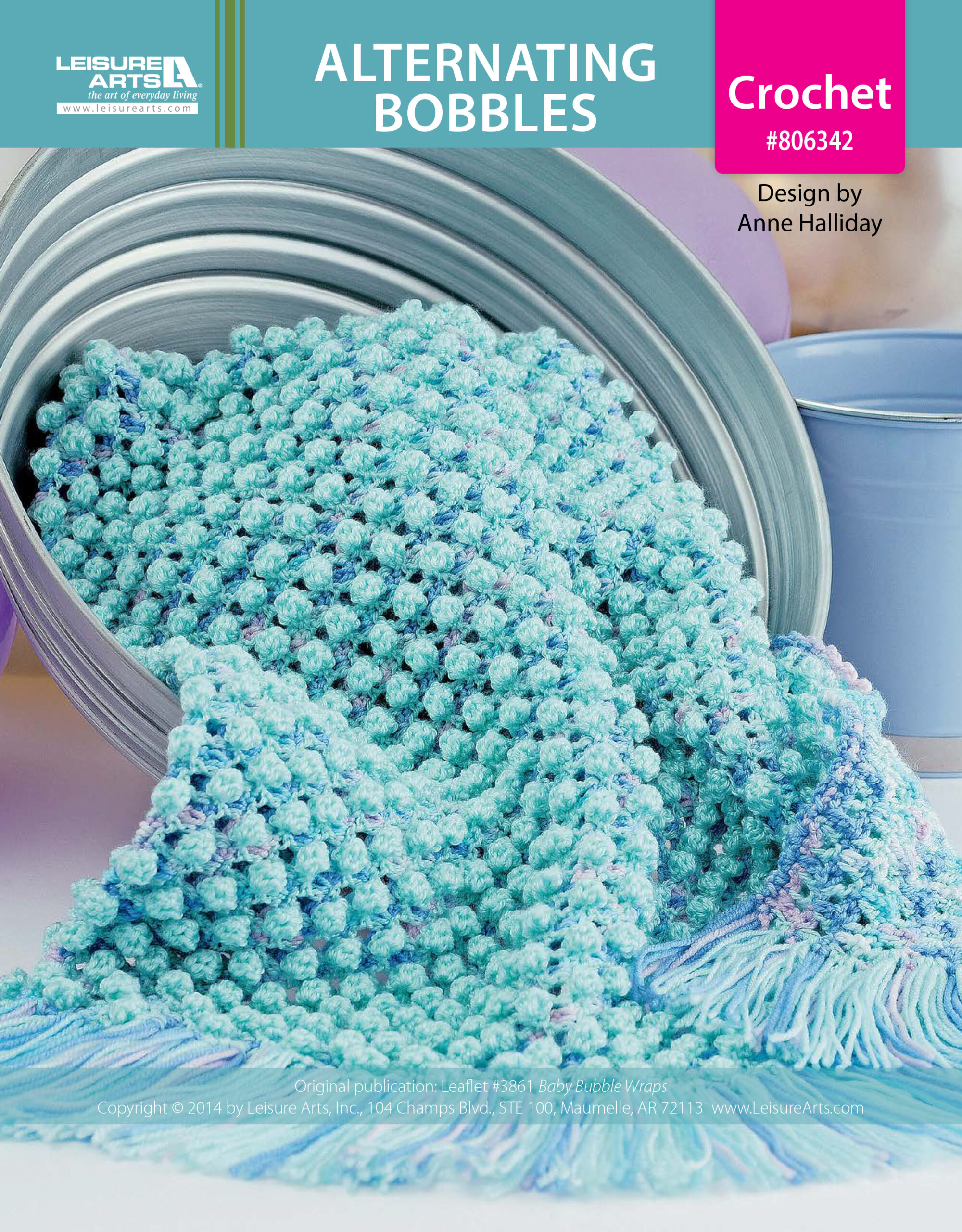 Leisure Arts Baby Bubble Wraps Alternating Bobbles Crochet ePattern