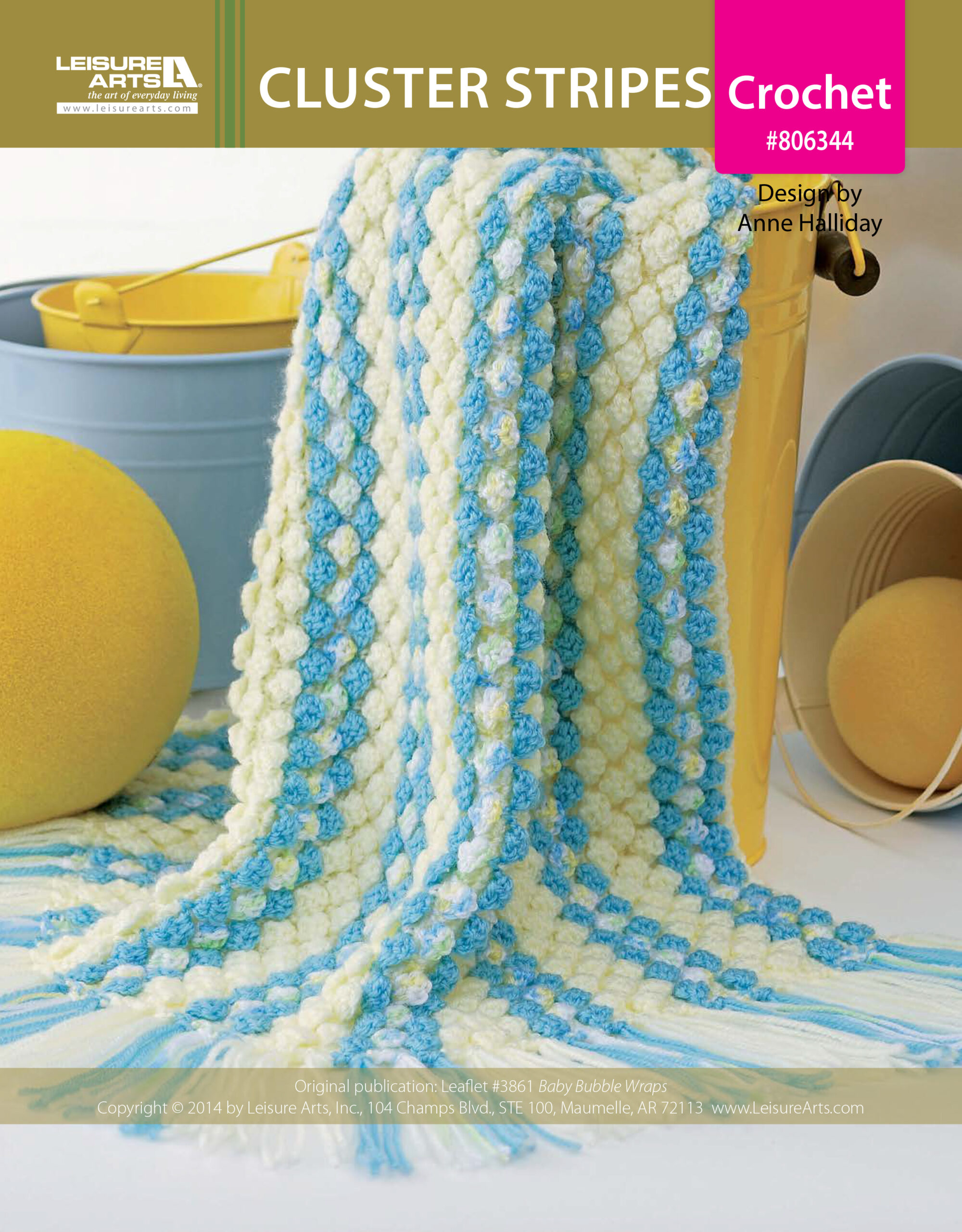 Leisure Arts Baby Bubble Wraps Cluster Stripes Crochet ePattern