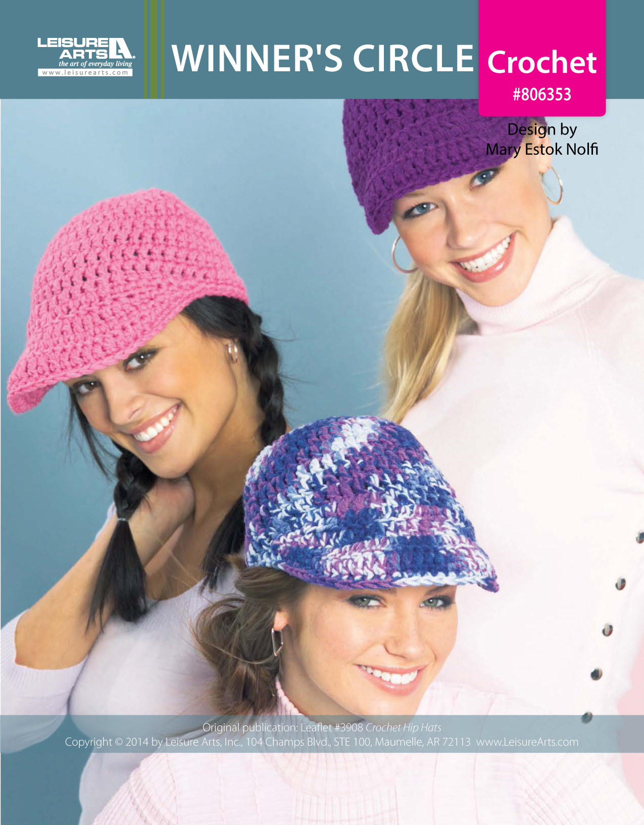 Leisure Arts Crochet Hip Hats Winners Circle ePattern