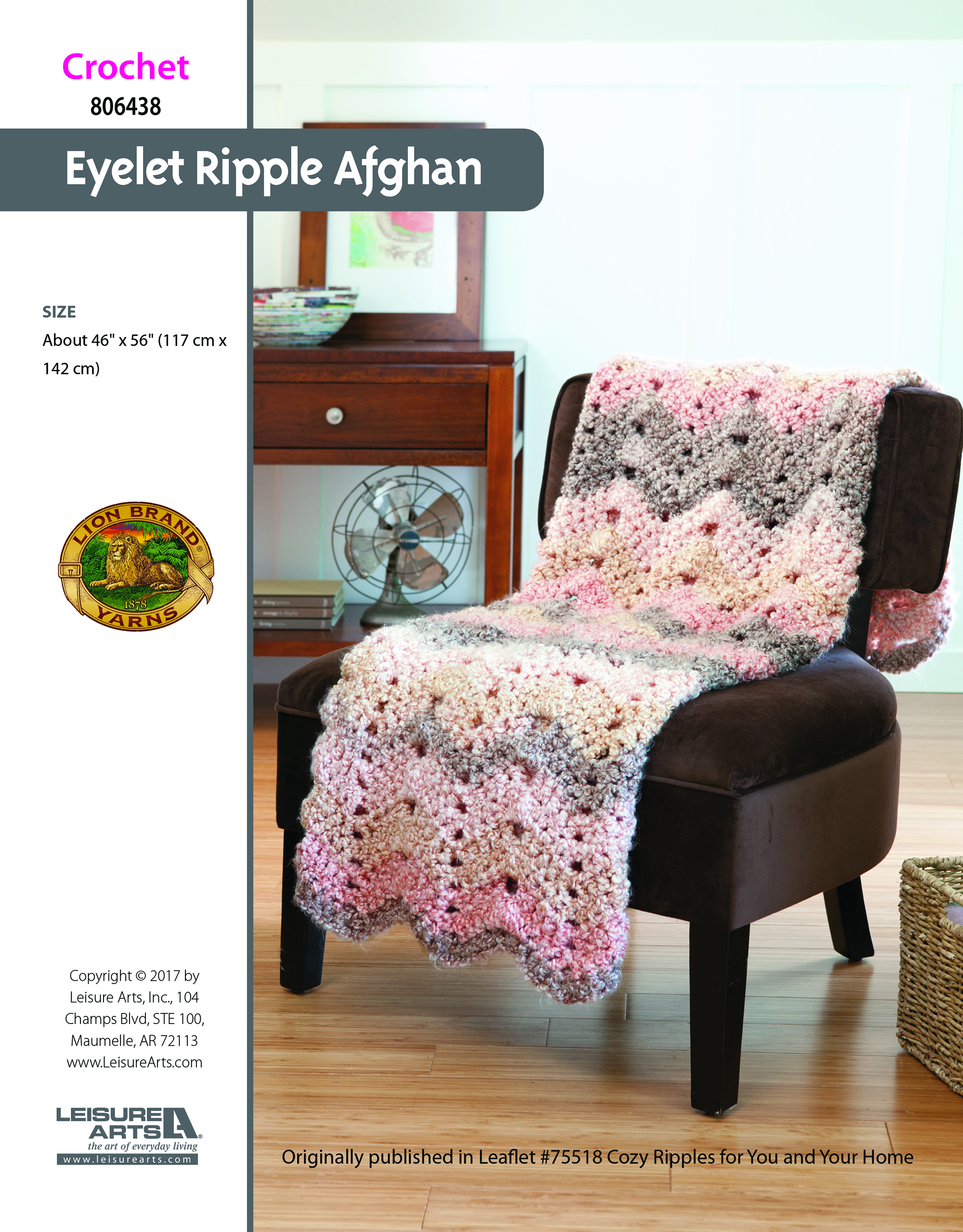 Leisure Arts ePattern Eyelet Ripple Afghan