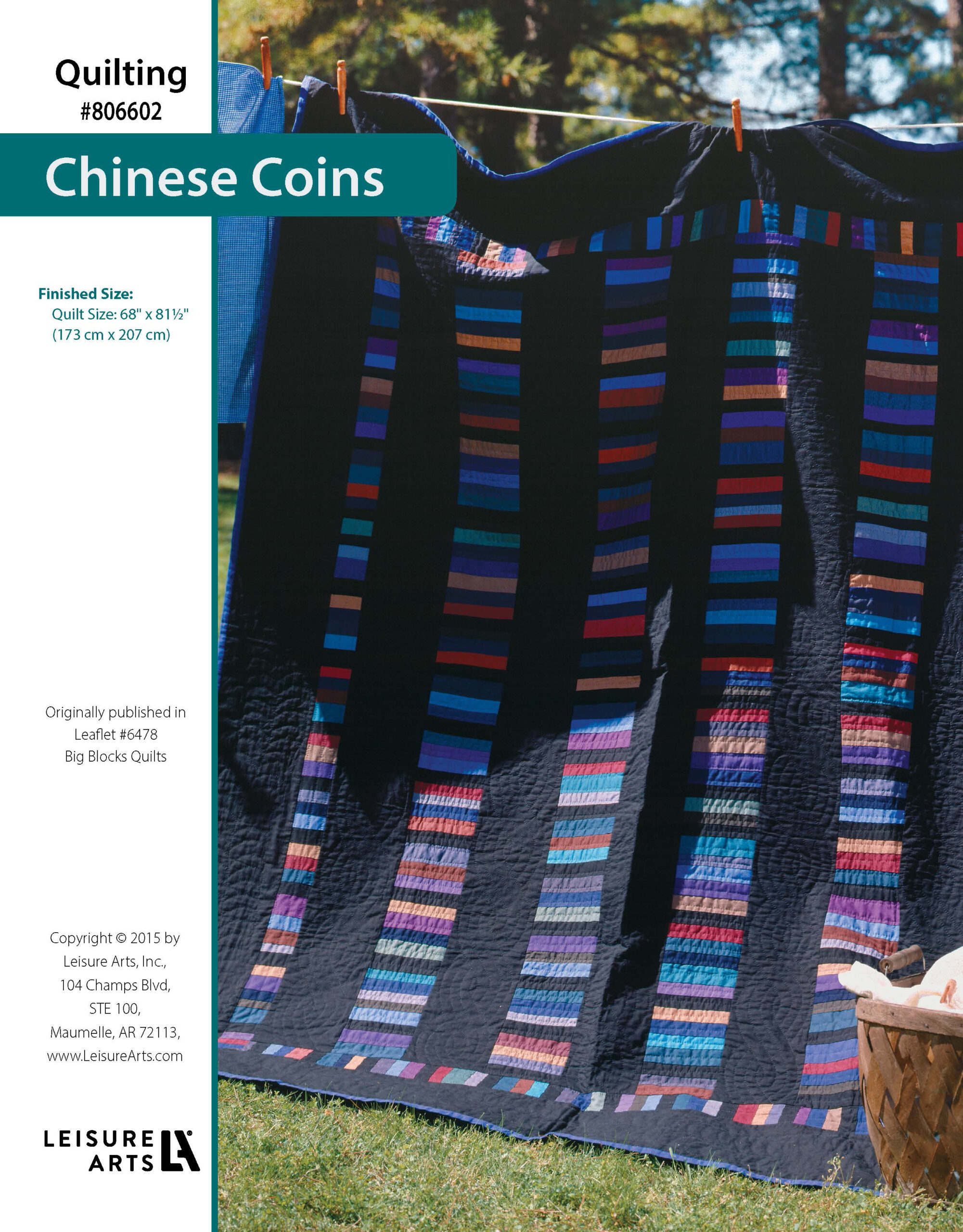 Leisure Arts Big Block Quilts Chinese Coins ePattern