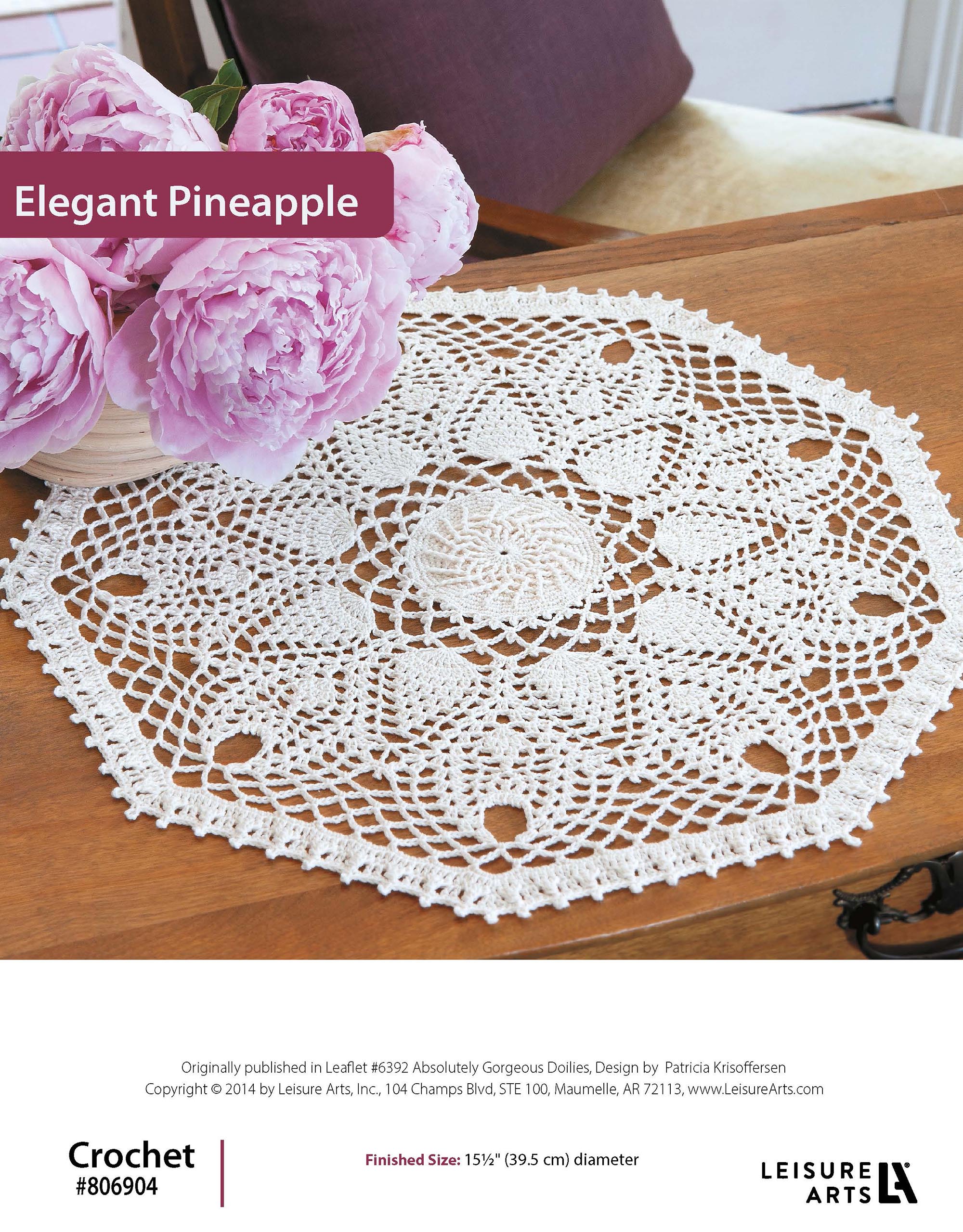 Leisure Arts Absolutely Gorgeous Doilies Elegant Pineapple Crochet ePattern