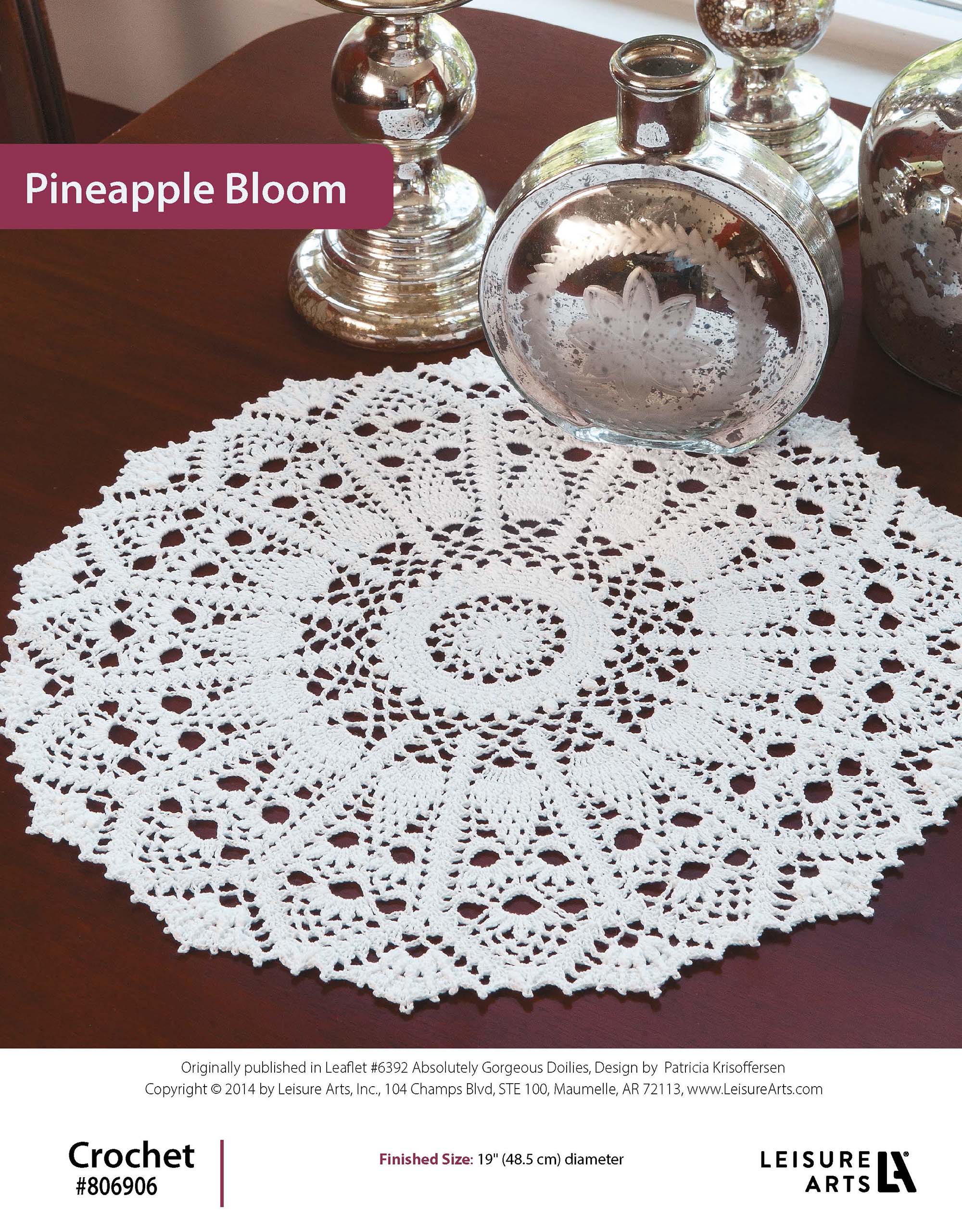 Leisure Arts Absolutely Gorgeous Doilies Pineapple Bloom Crochet ePattern