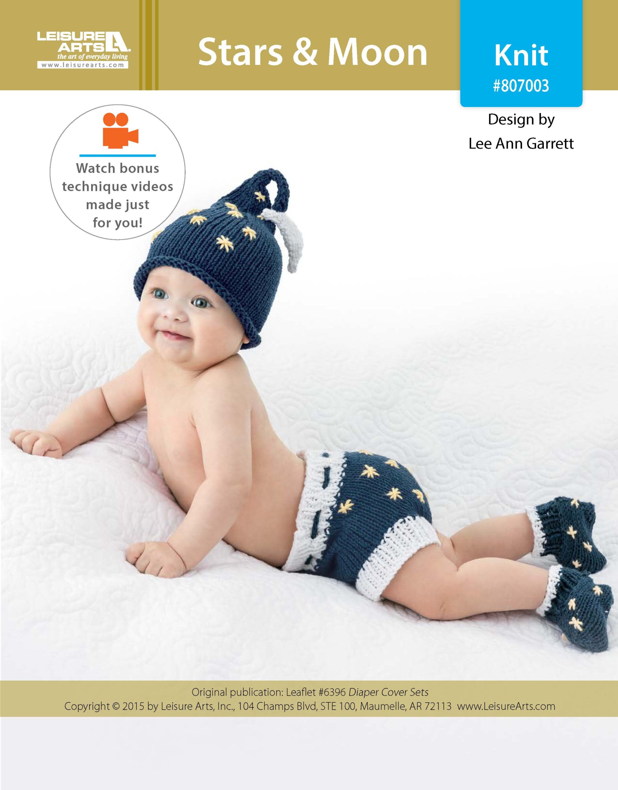 Leisure Arts Diaper Cover Sets Stars Moon ePattern