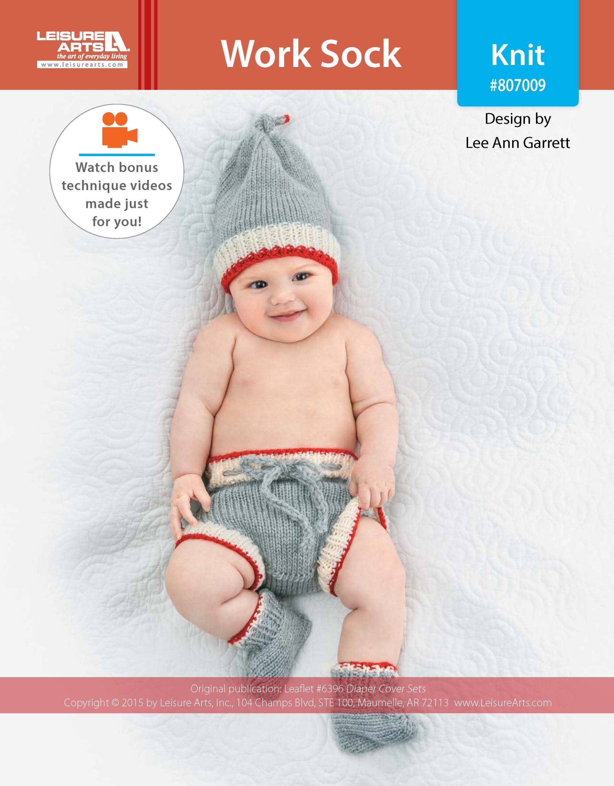 Leisure Arts Diaper Cover Sets Work Sock ePattern