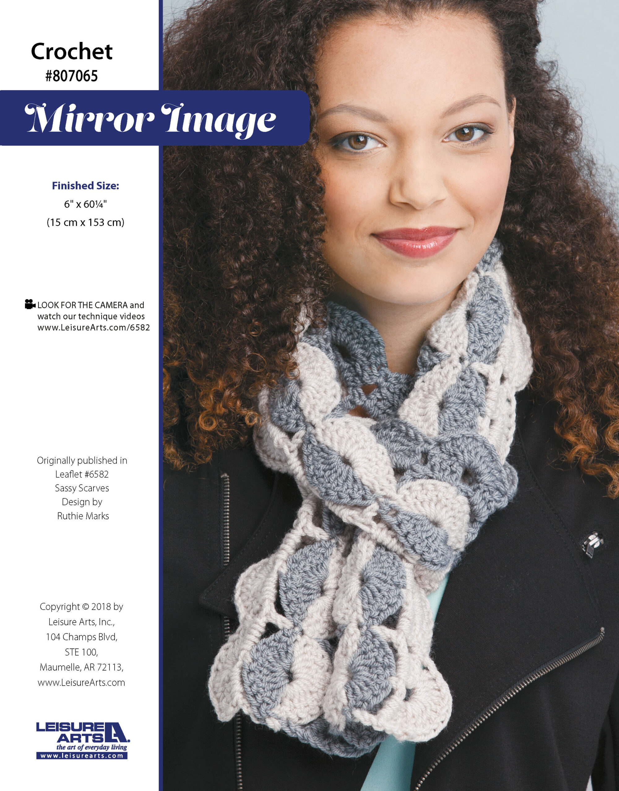 Leisure Arts Sassy Scarves Crochet Mirror Image ePattern