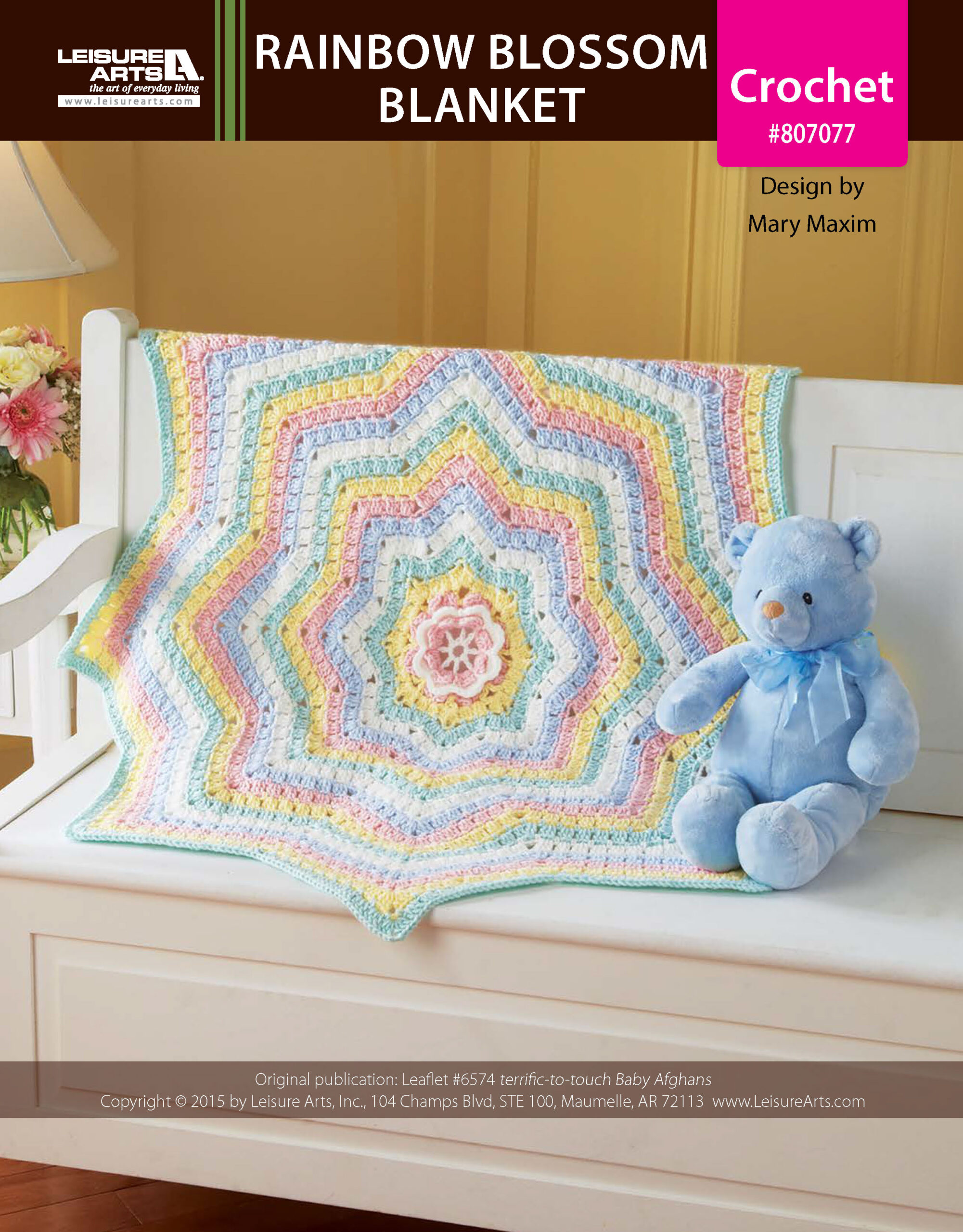 Leisure Arts ePattern Rainbow Blossom Blanket