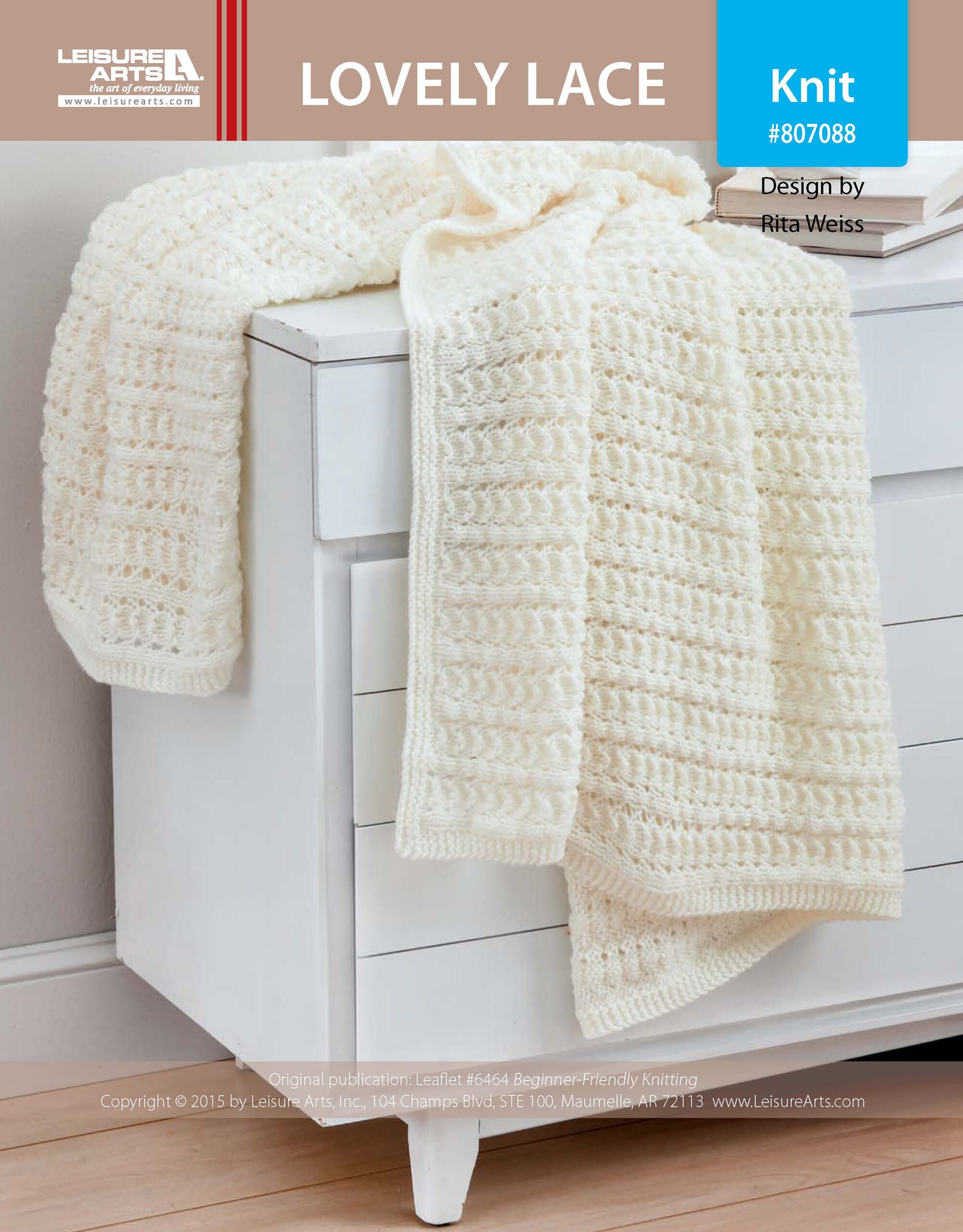 Leisure Arts BeginnerFriendly Knitting Lovely Lace Afghan ePattern