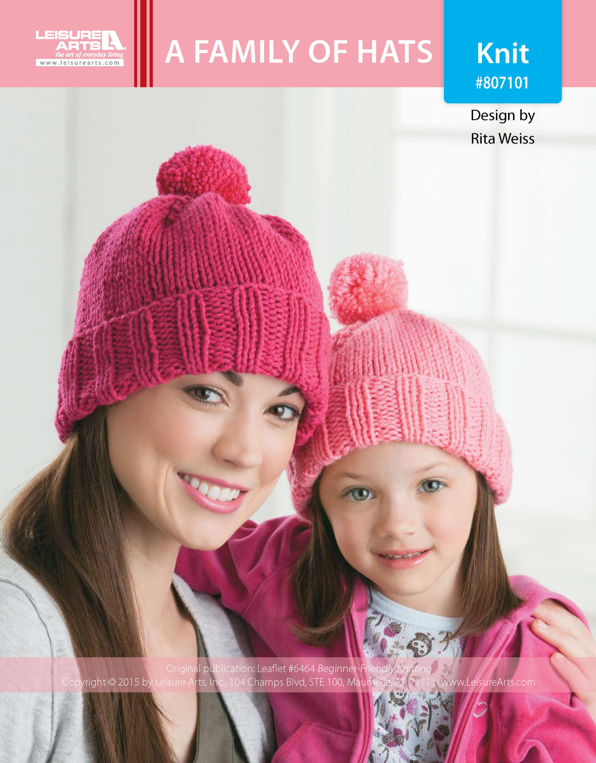 Leisure Arts BeginnerFriendly Knitting A Family Of Hats ePattern