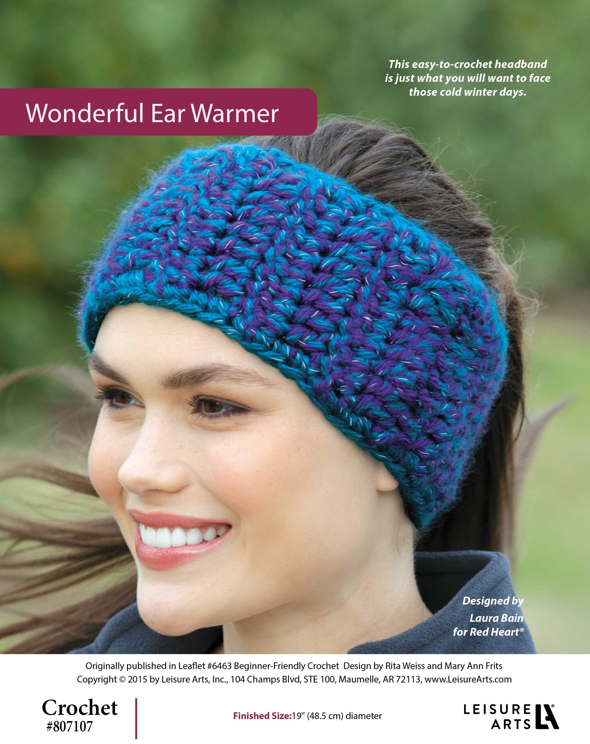 Leisure Arts Beginner Friendly Crochet Wonderful Ear Warmer ePattern