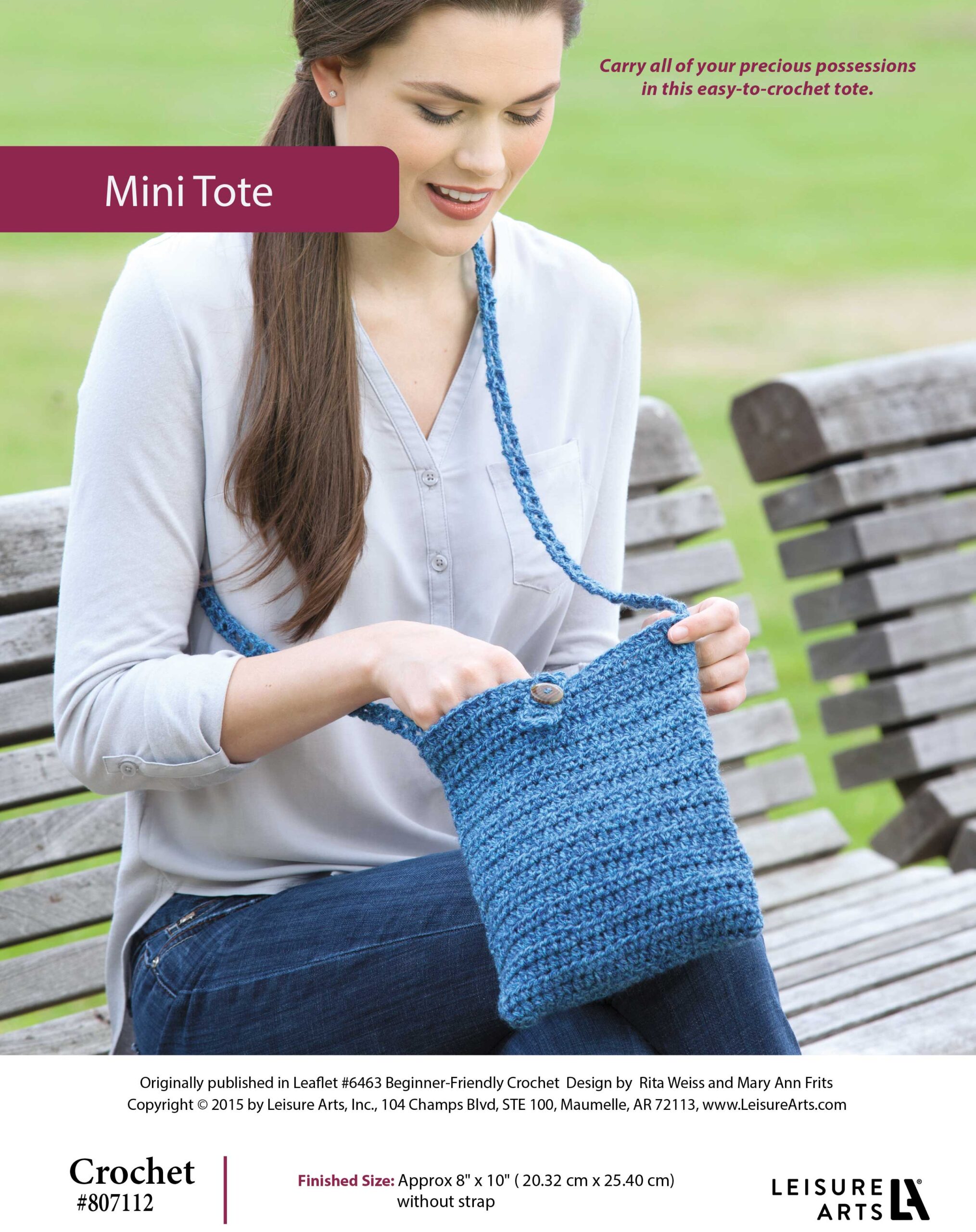 Leisure Arts Beginner Friendly Crochet Mini Tote ePattern