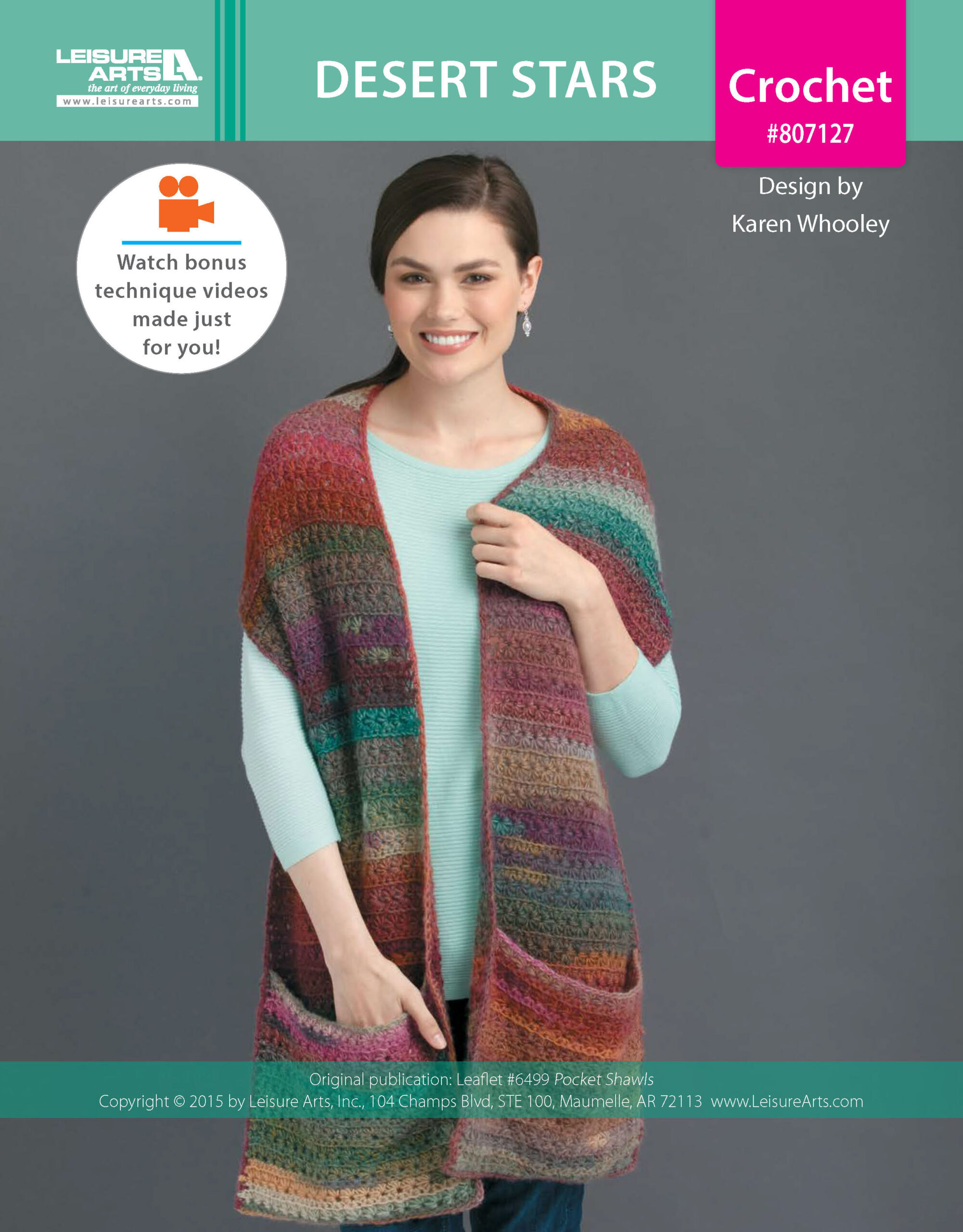 Leisure Arts Pocket Shawls Desert Stars Crochet ePattern