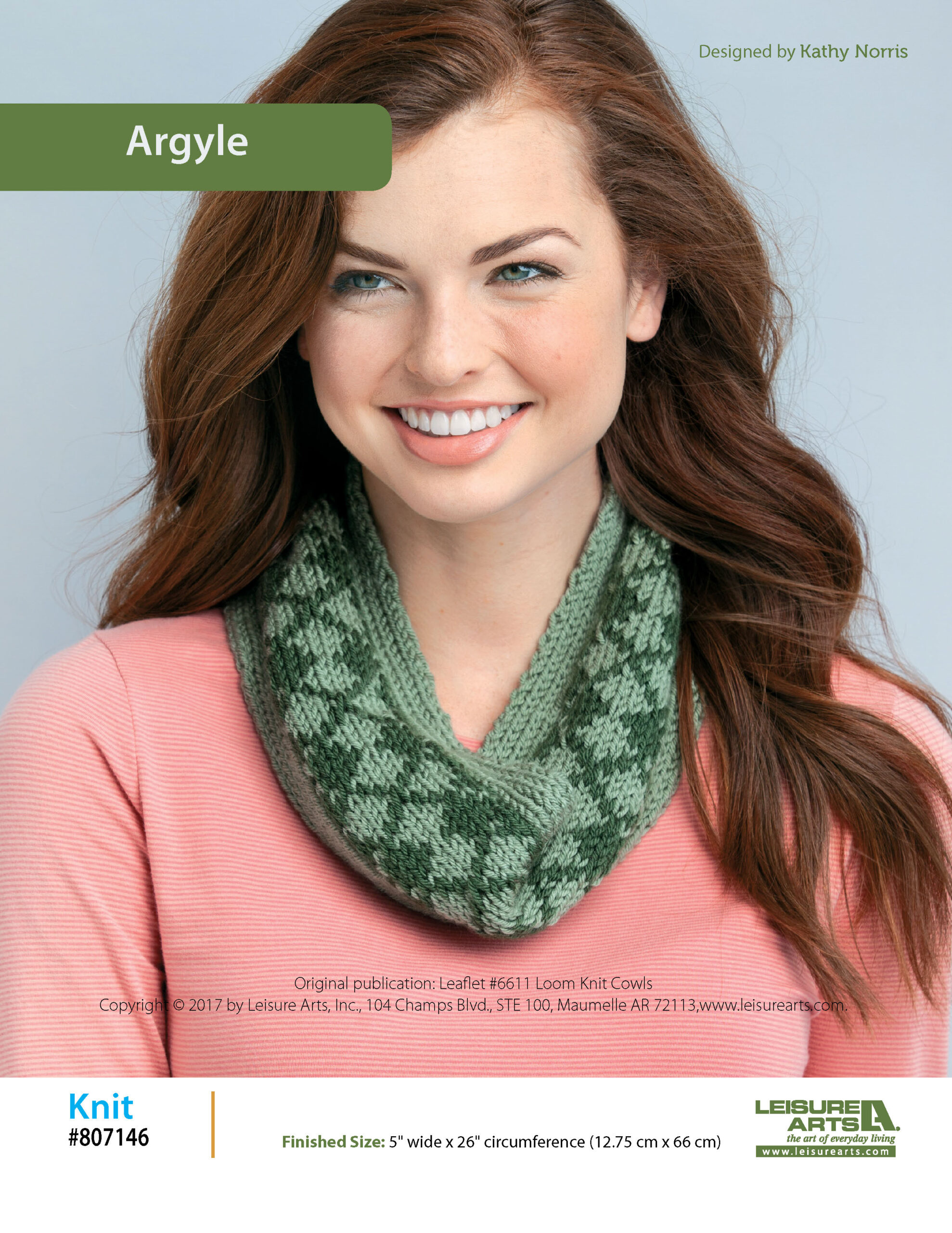 Leisure Arts ePattern Big Book of Loom Knit Cowls Argyle
