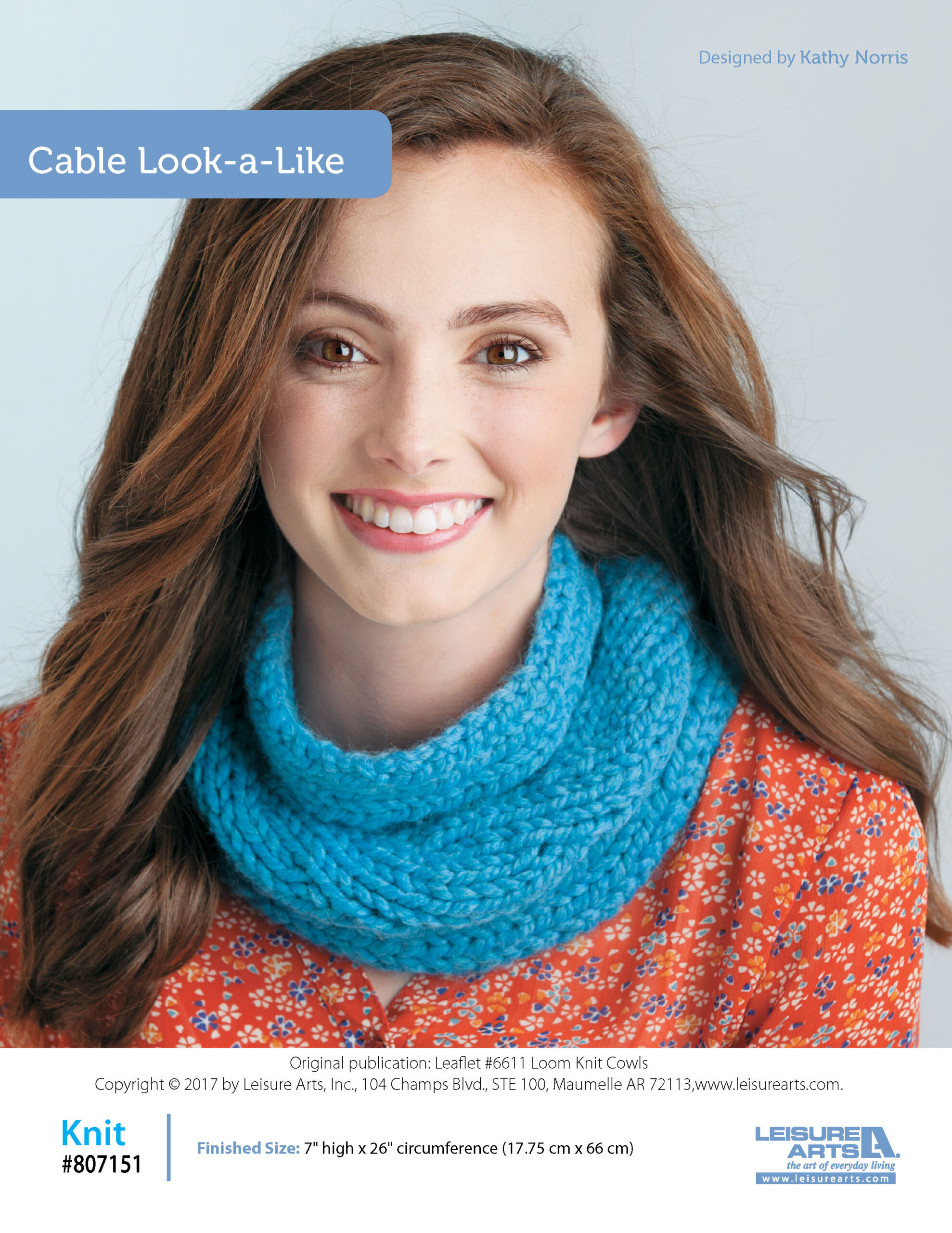 Leisure Arts ePattern Big Book of Loom Knit Cowls CableLookALike