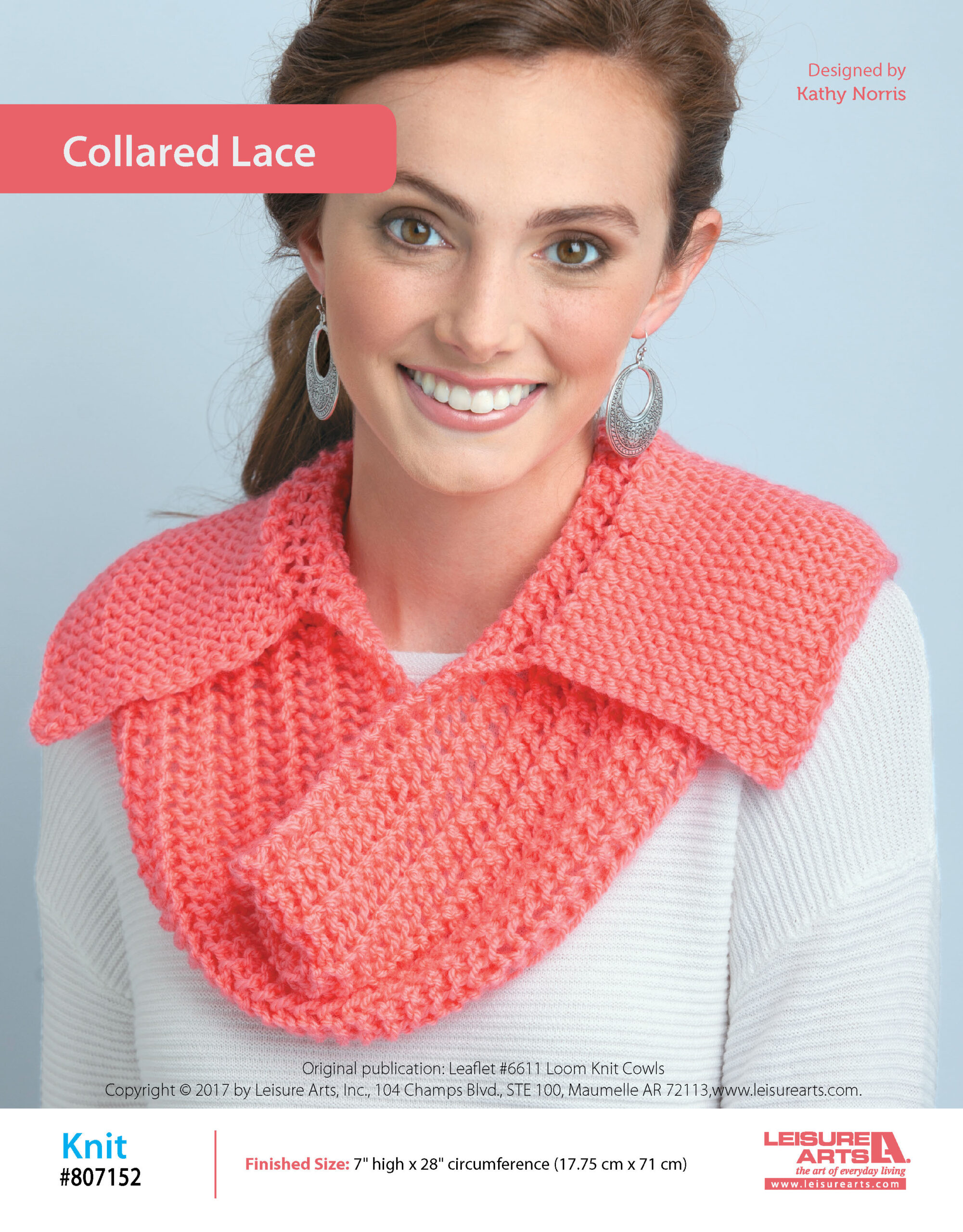 Leisure Arts ePattern Big Book of Loom Knit Cowls Collared Lace