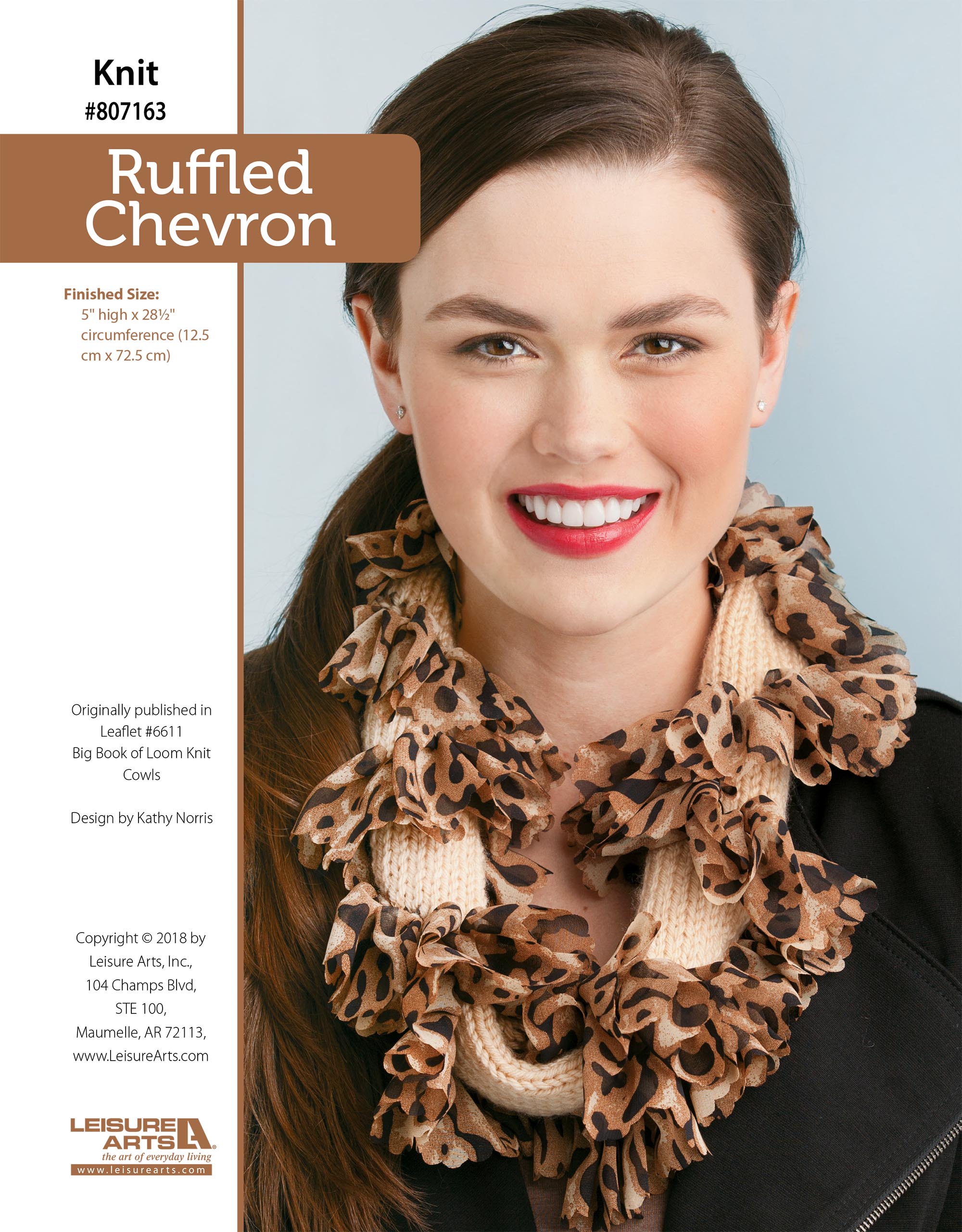 Leisure Arts Big Book of Loom Knit Cowls Ruffled Chevron ePattern