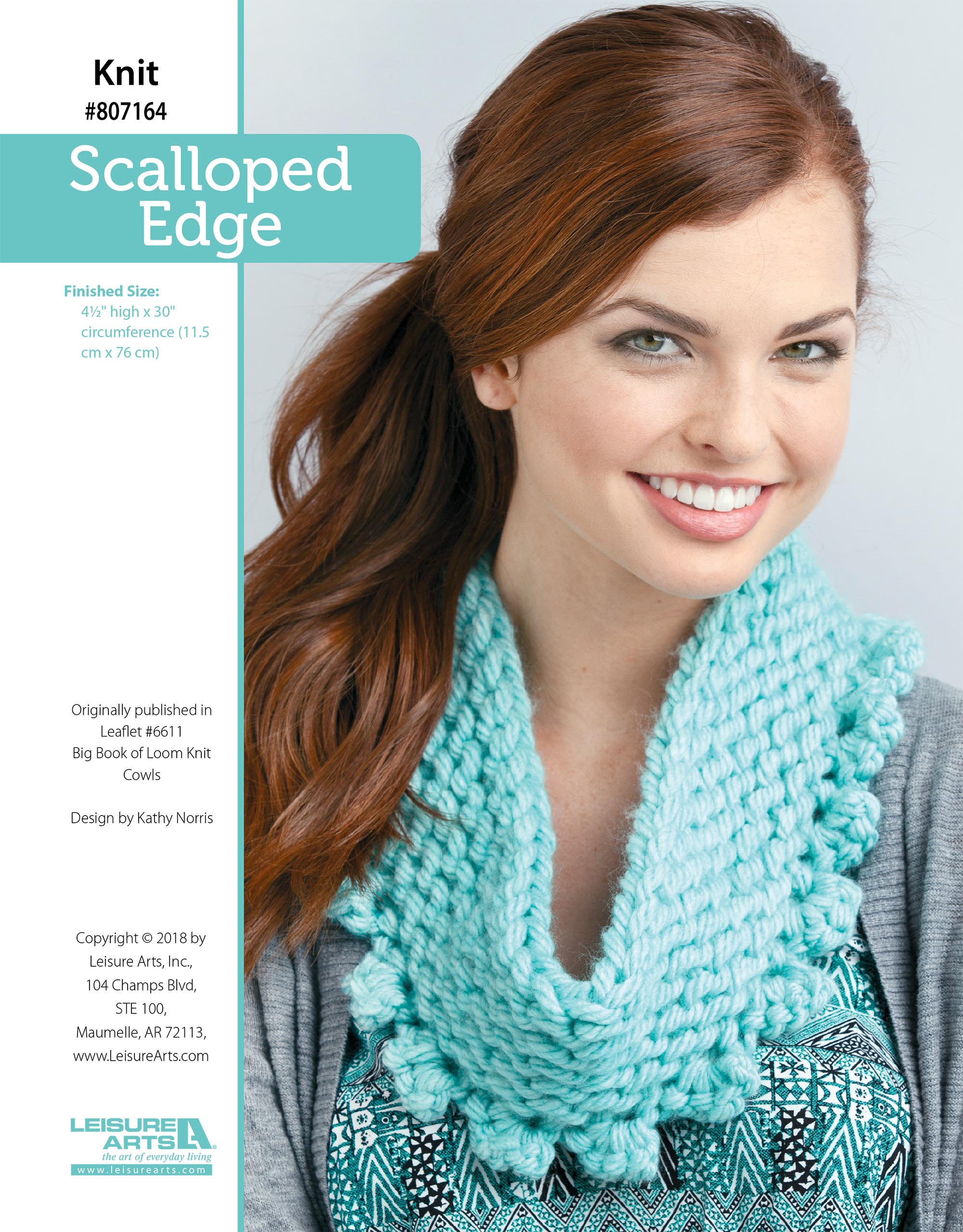 Leisure Arts Big Book of Loom Knit Cowls Scalloped Edge ePattern