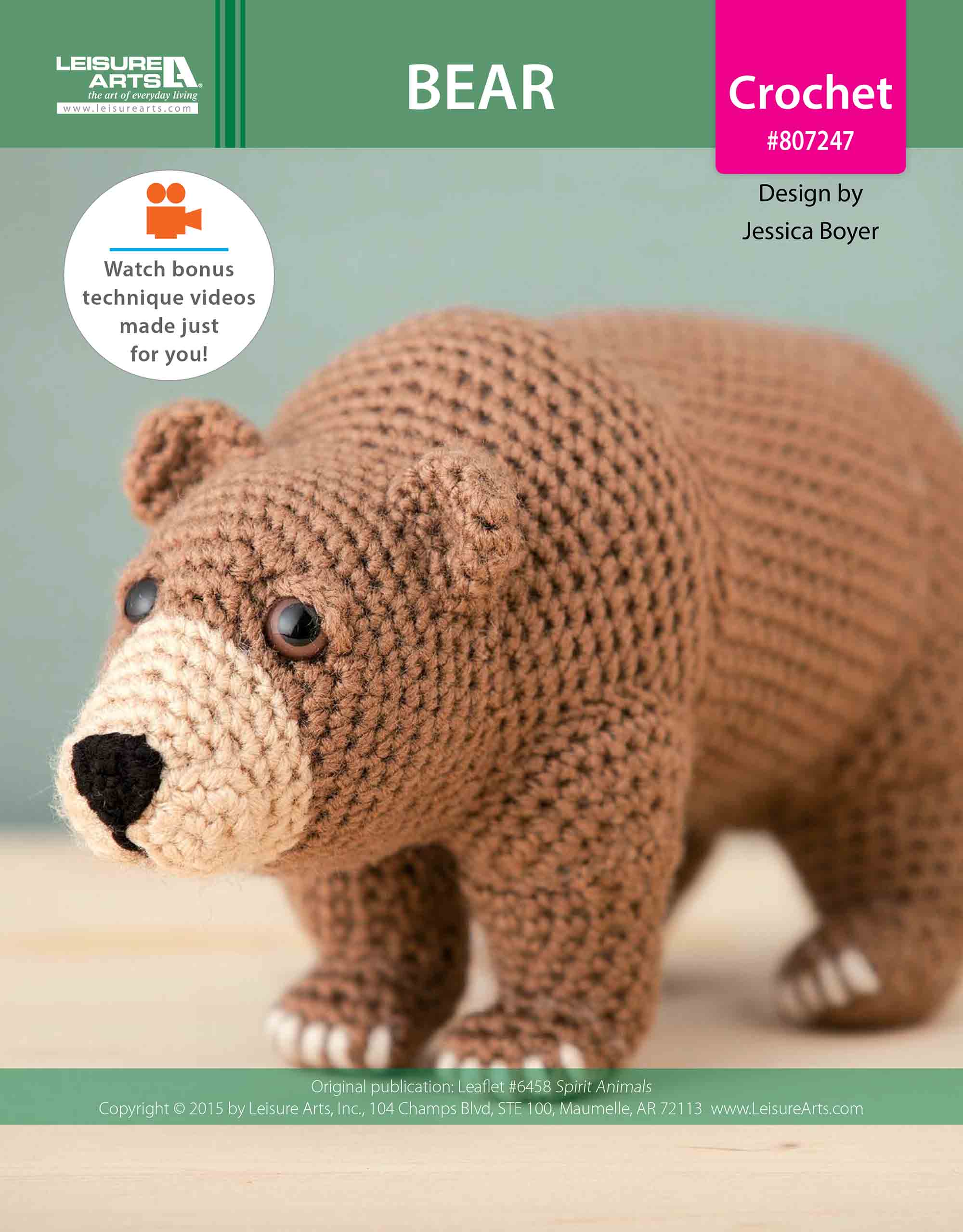 Leisure Arts Bear Crochet ePattern