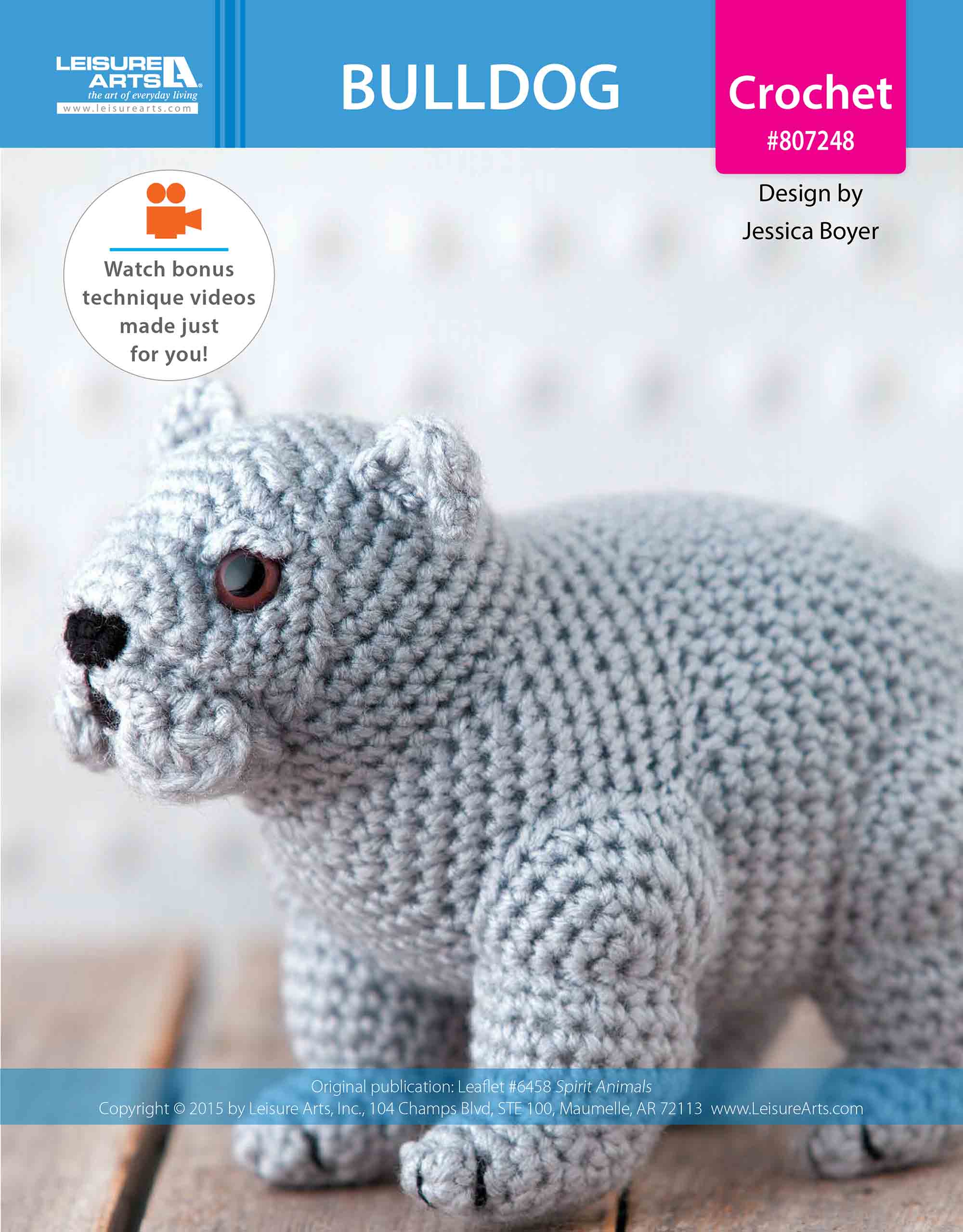 Leisure Arts Bulldog Crochet ePattern