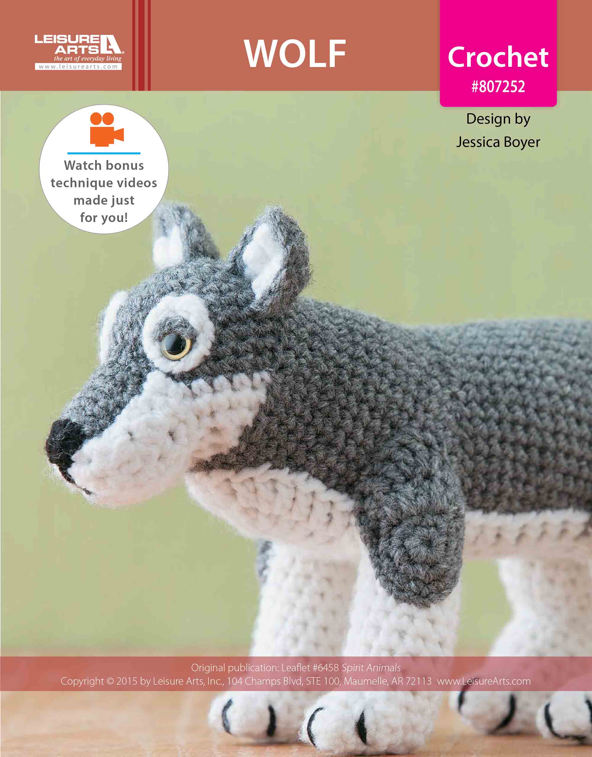Leisure Arts Wolf Crochet ePattern