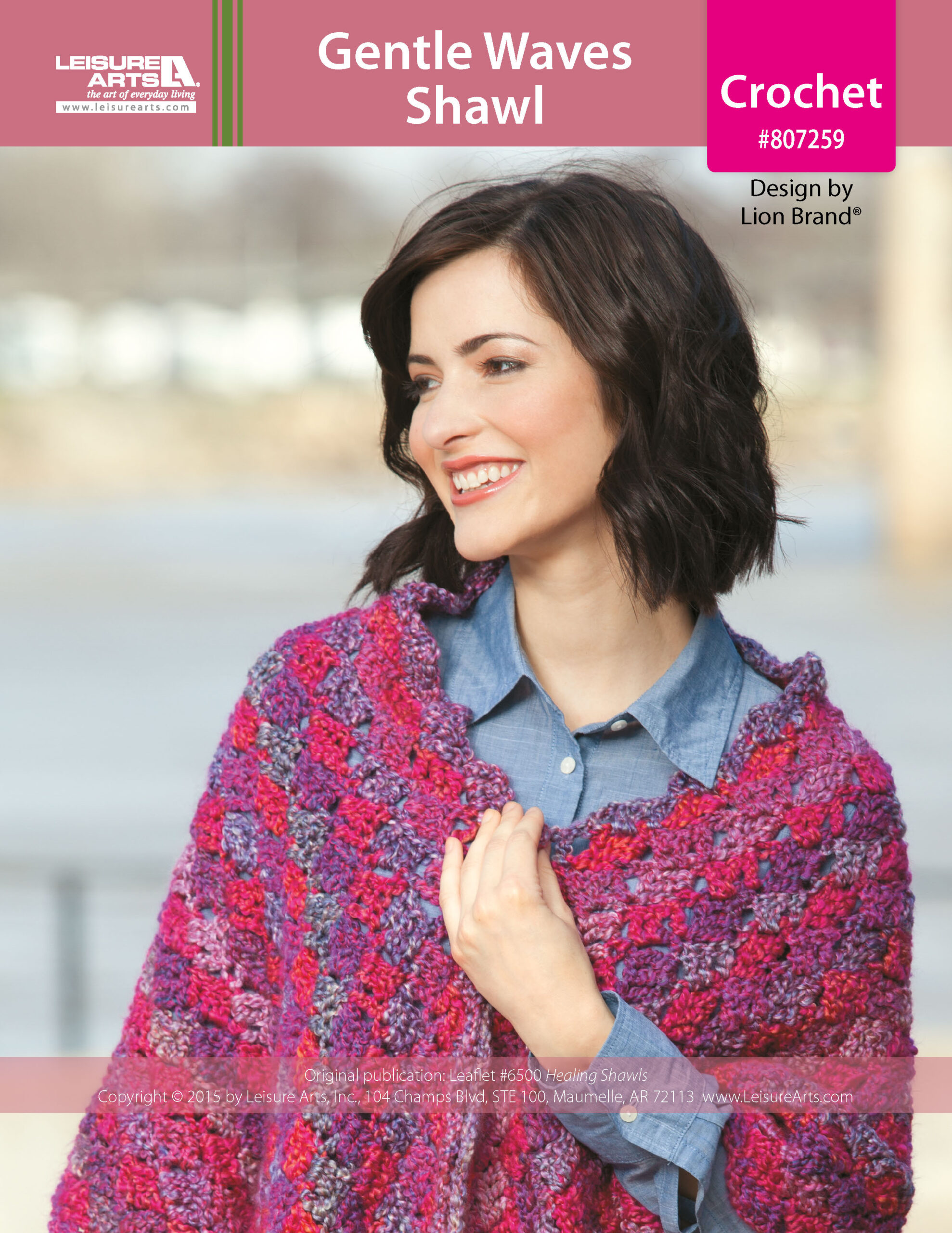 ePattern Leisure Arts Gentle Waves Shawl