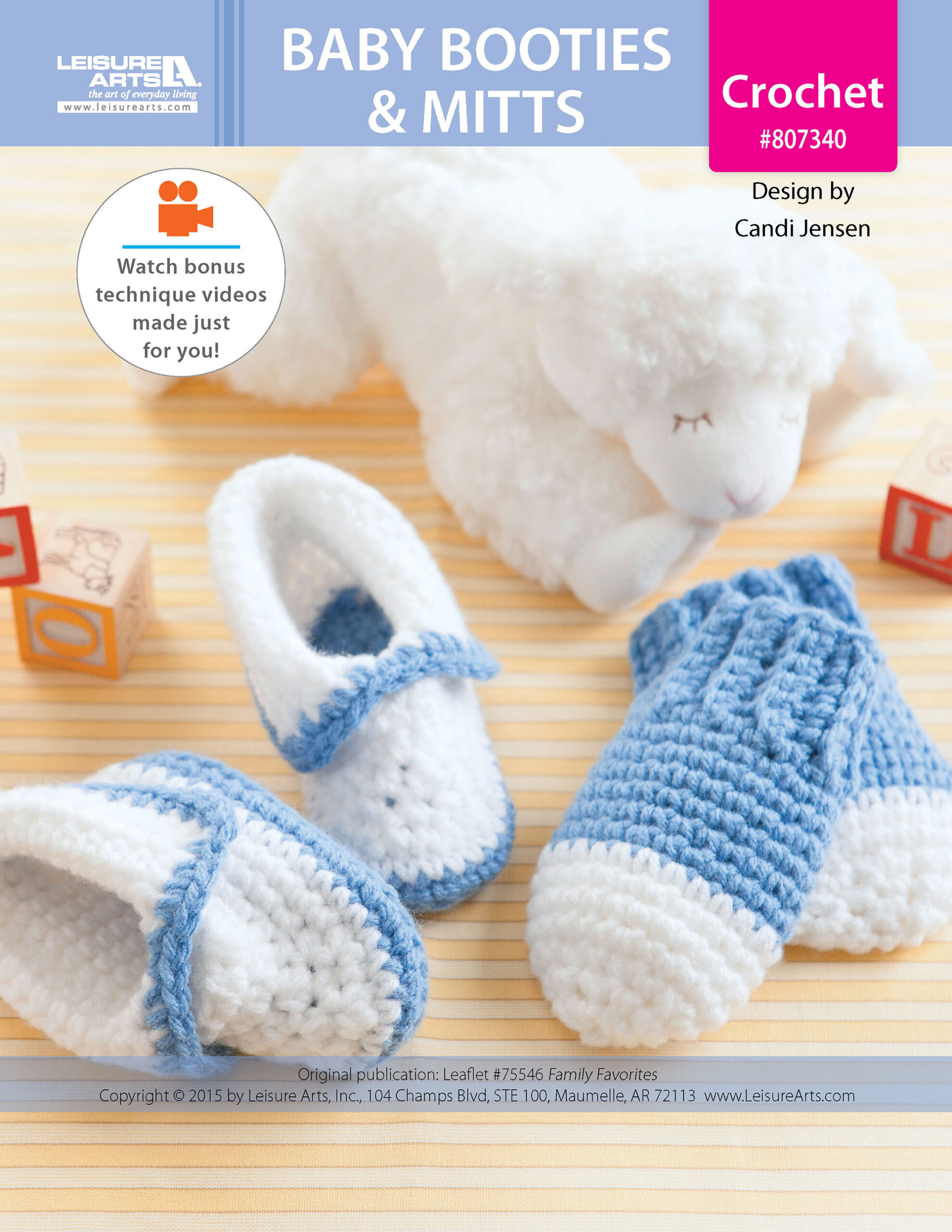 Leisure Arts ePattern Baby Booties Mitts
